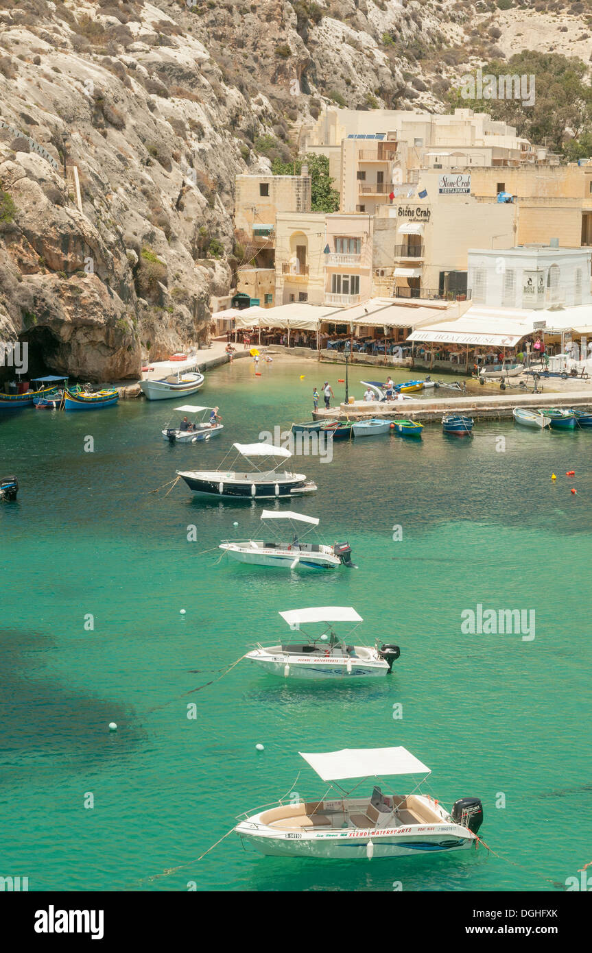 Xlendi Bay, Gozo, Malte Banque D'Images