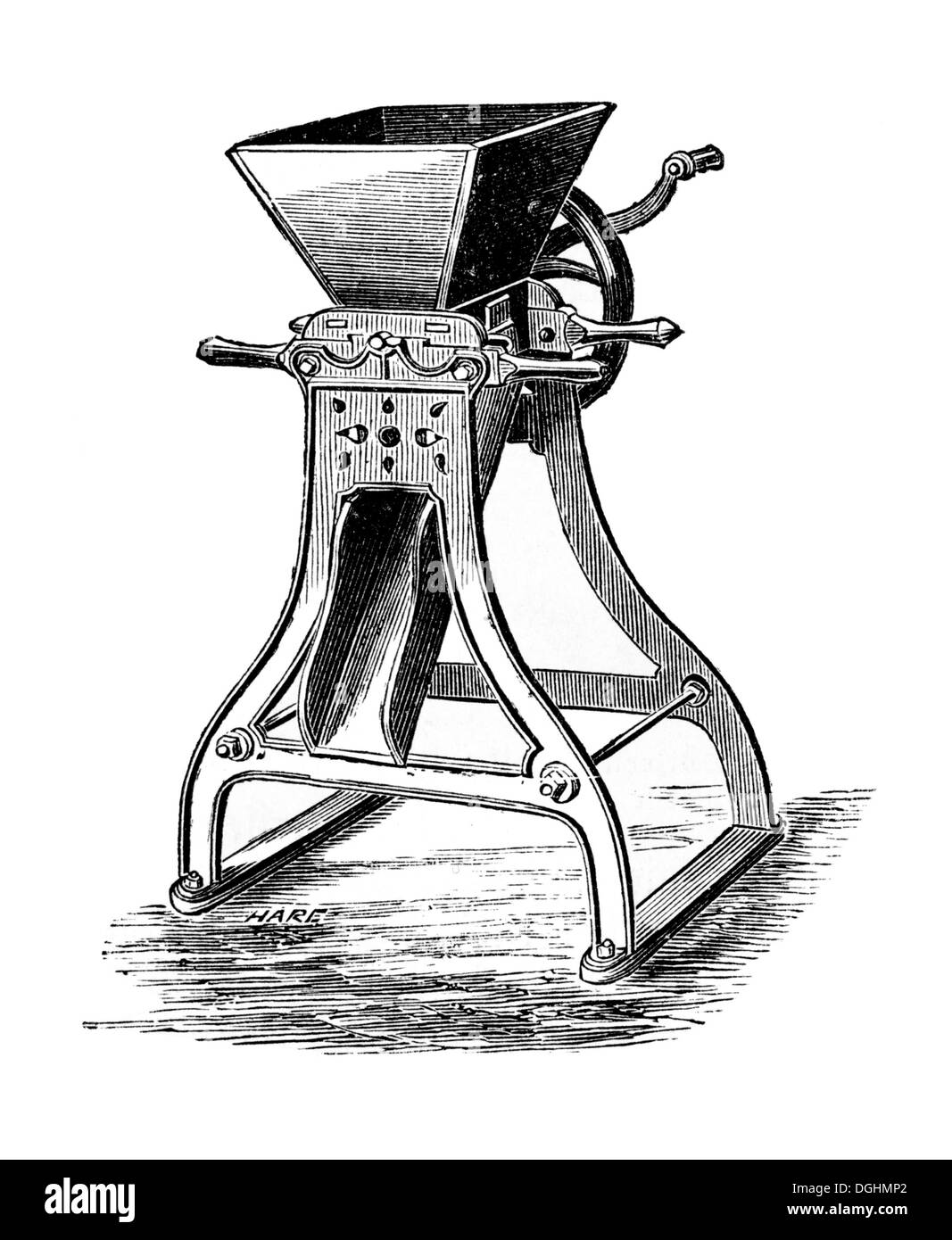 Fromages et caillebotte mill, illustration historique de : Marie Adenfeller, Friedrich Werner : la cuisine et le ménage Banque D'Images