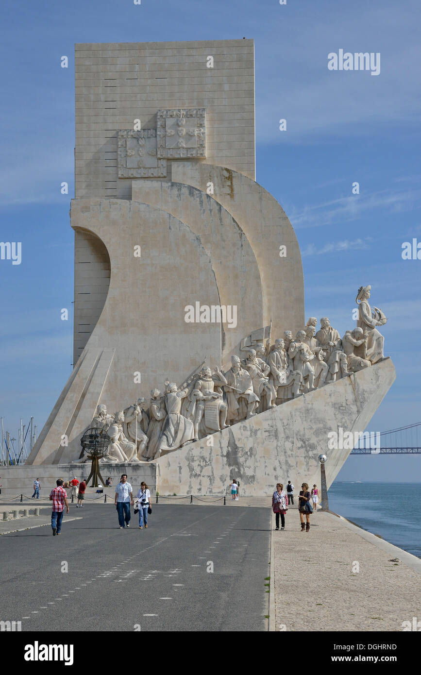 Padrão dos Descobrimentos, Monument des Découvertes, sur les rives du Tage, Belém, Lisbonne, Lisbonne District Banque D'Images