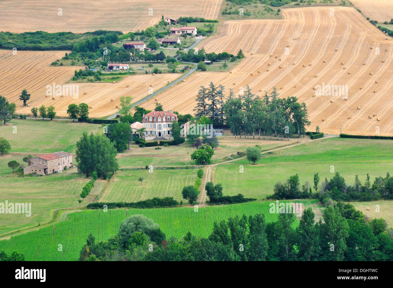 Demeure seigneuriale à la périphérie de Cordes-sur-Ciel, Cordes-sur-Ciel, Tarn, Midi-Pyrénées, France Banque D'Images