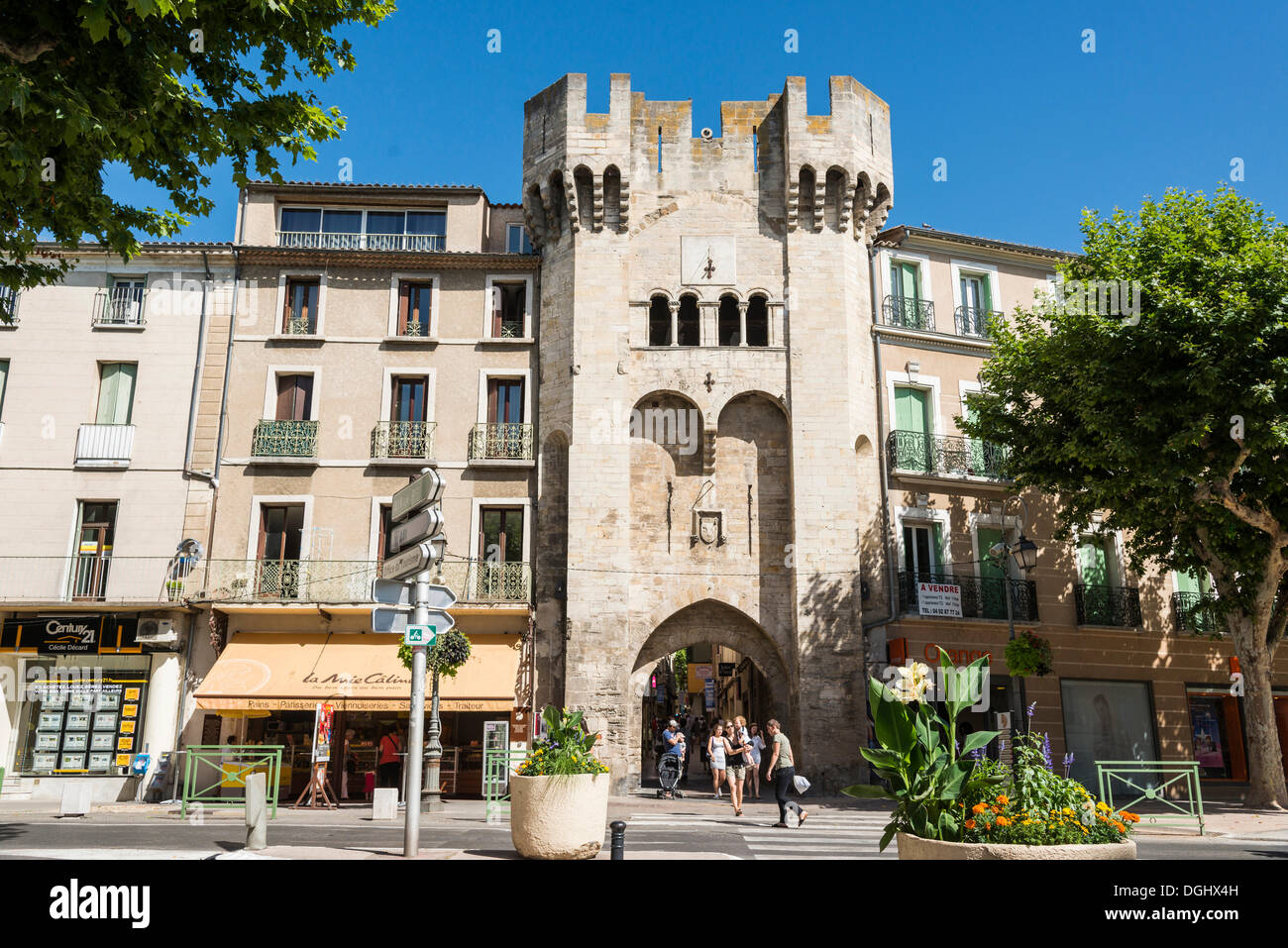 Porte Saunerie, porte de ville, Manosque, Provence, Provence-Alpes-Côte, France, Europe, Manosque, Provence Banque D'Images