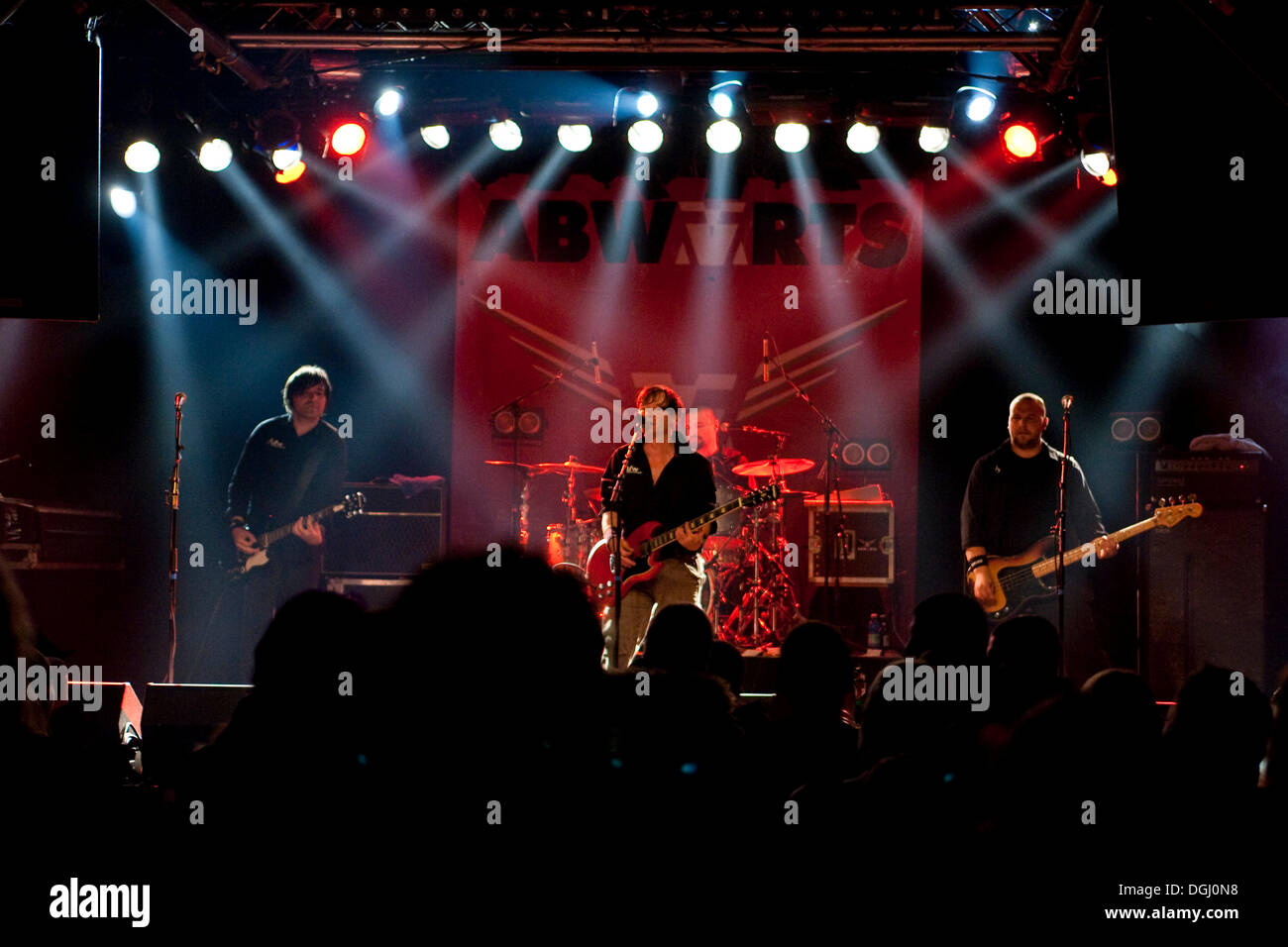 Groupe punk allemand, Abwaerts vivent dans les Schueuer, Lucerne, Suisse Banque D'Images