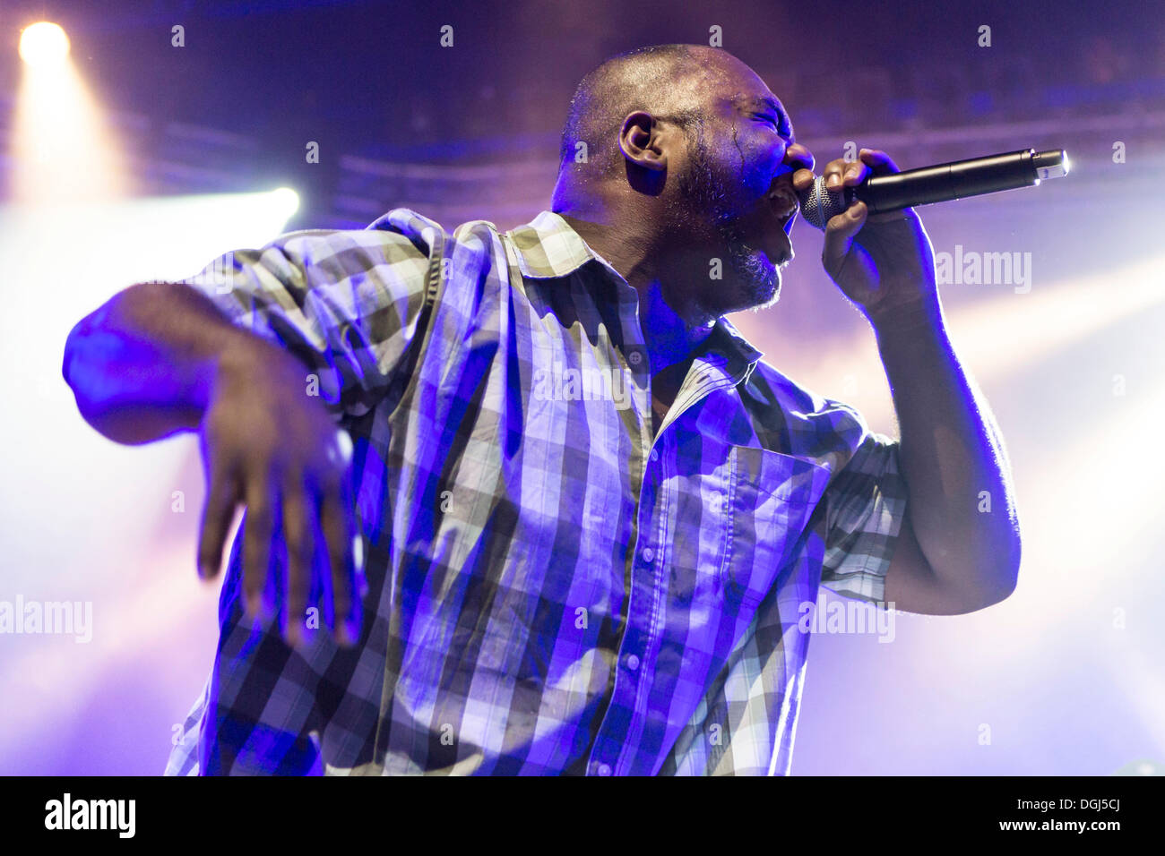 Vincent Mason de la U.S.-groupe hip-hop américain 'De la soul' en live à la salle du KKL de Lucerne Banque D'Images