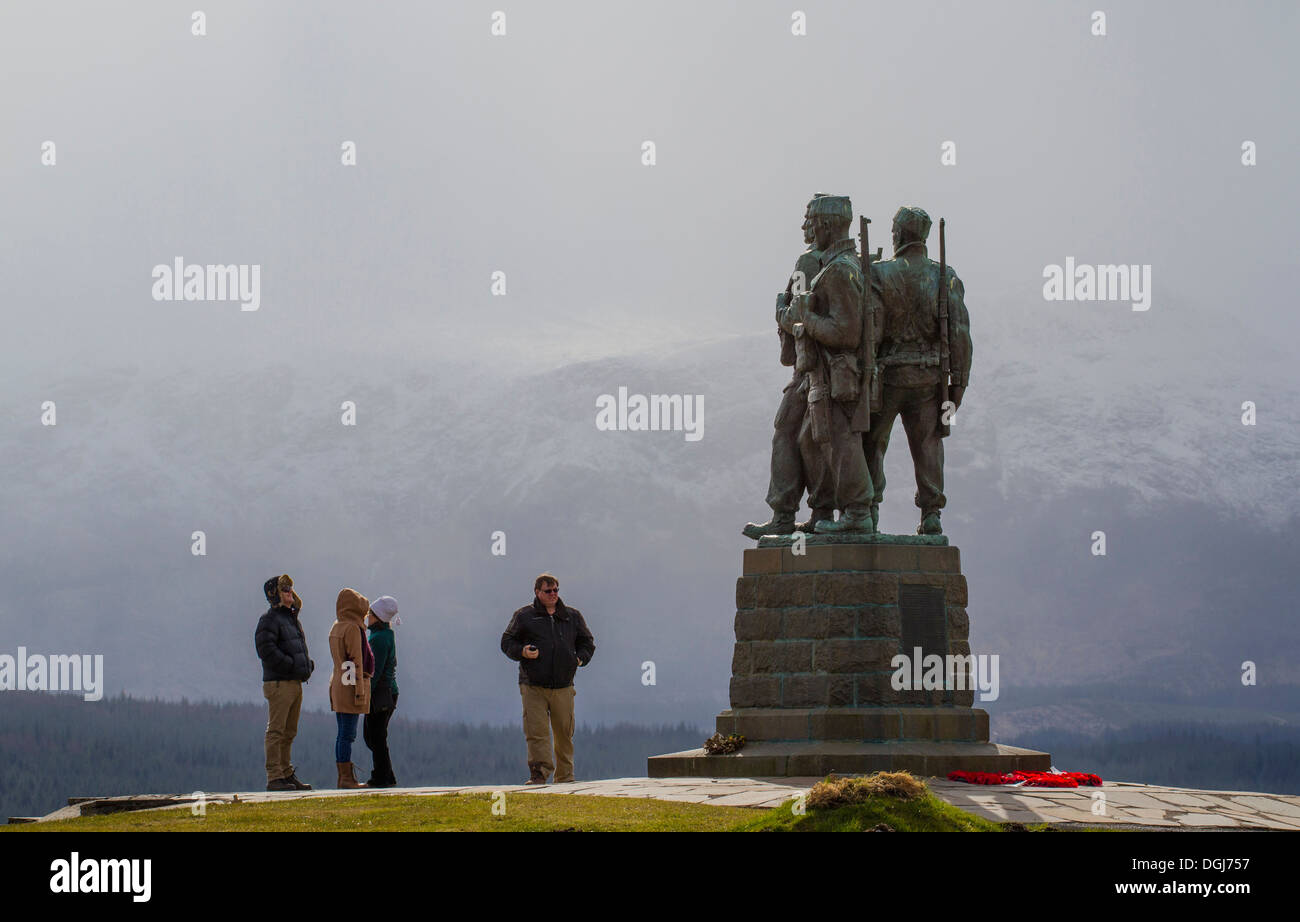 Le Mémorial Commando à Spean Bridge dans les Highlands. Banque D'Images
