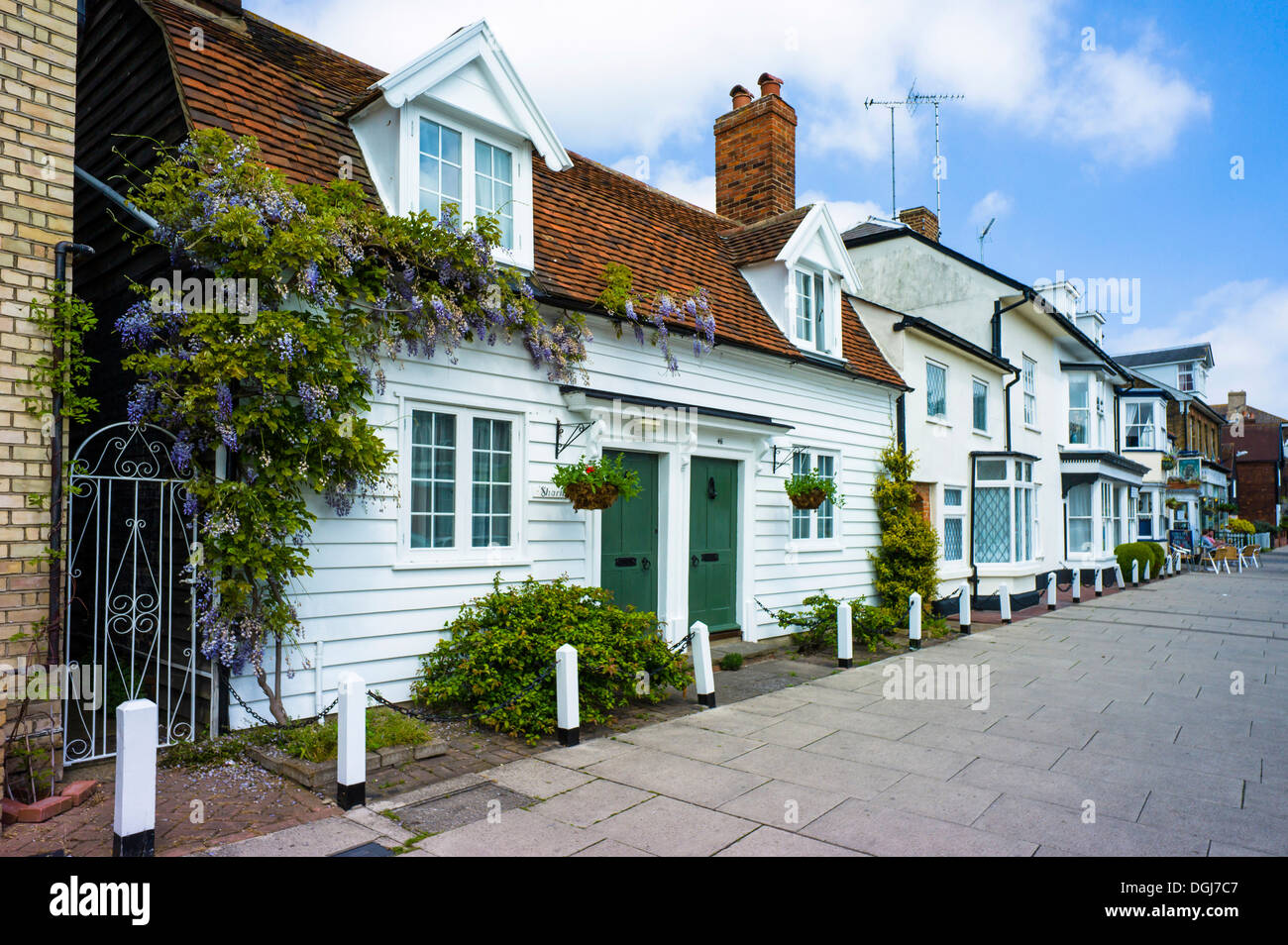 Deck ou weatherboard house en Burnham on Crouch. Banque D'Images