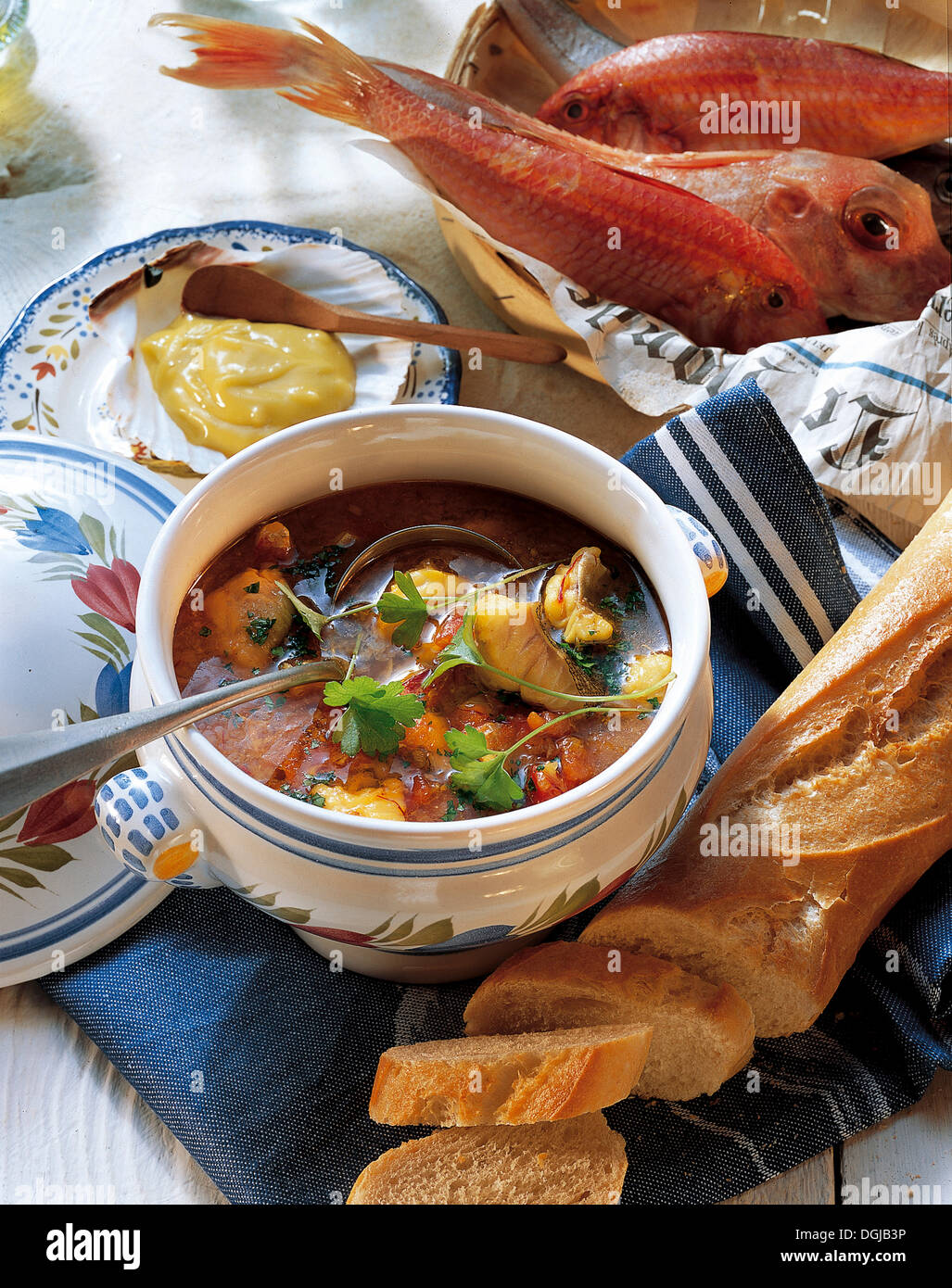 Bouillabaisse, France. Banque D'Images