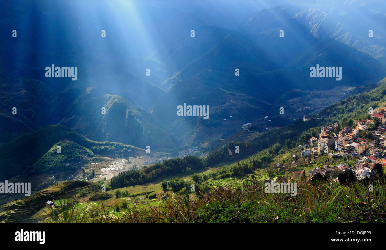 Région autour de Sapa ou Sa Pa, nord du Vietnam, Vietnam, Asie Banque D'Images