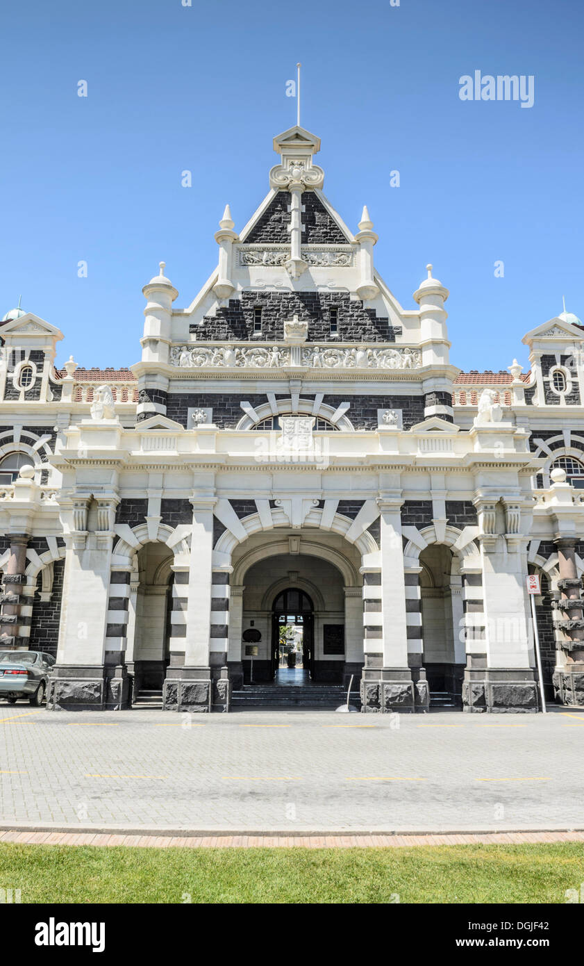 La gare historique de Dunedin, Dunedin, île du Sud, Nouvelle-Zélande, Océanie Banque D'Images