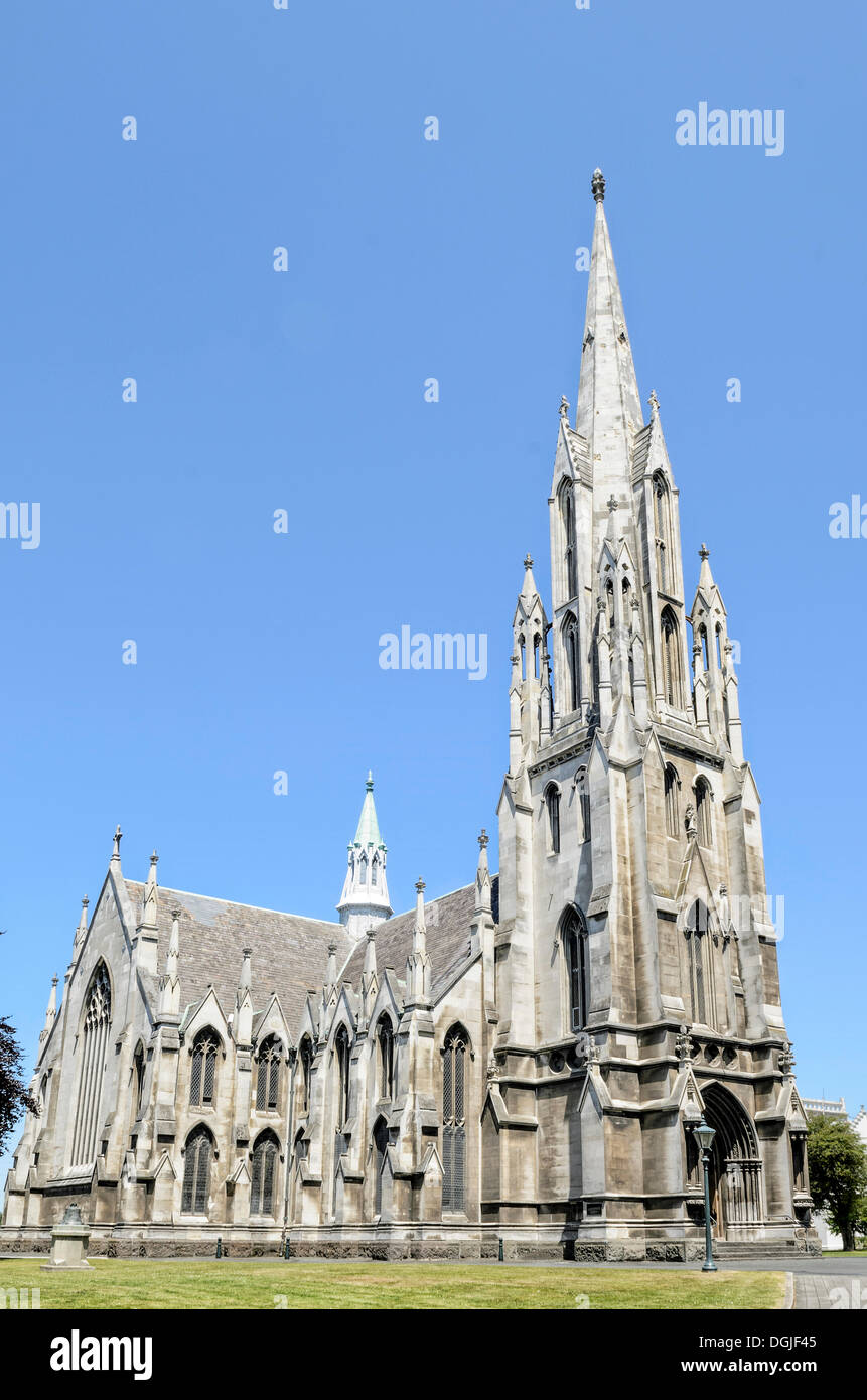 Première Église d'Otago, une église presbytérienne, la cathédrale de style victorien, Dunedin, île du Sud, Nouvelle-Zélande, Océanie Banque D'Images