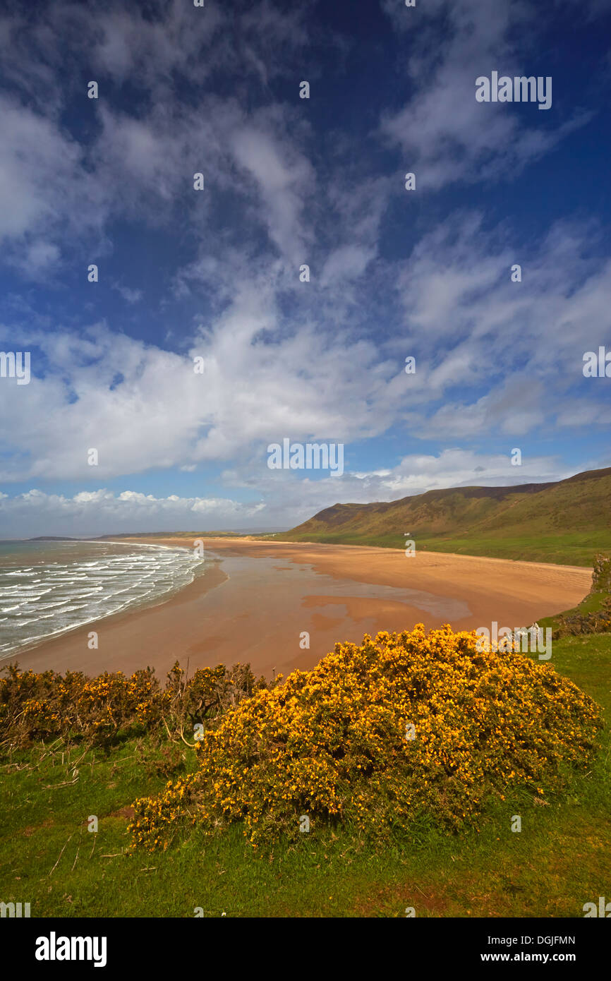Une vue de Rhossili Bay. Banque D'Images