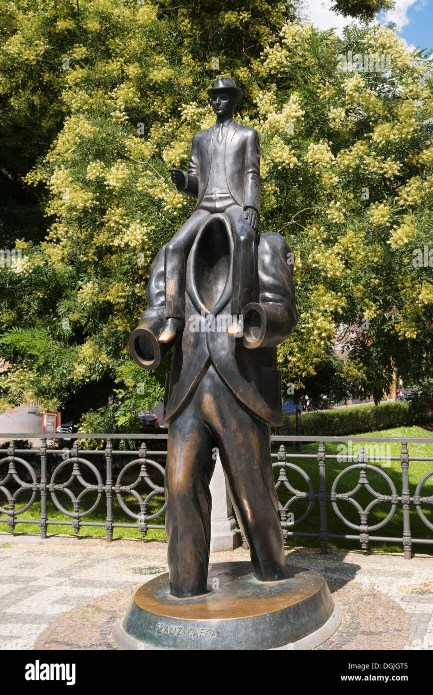 Monument de Franz Kafka, Prague, République Tchèque, Europe Banque D'Images
