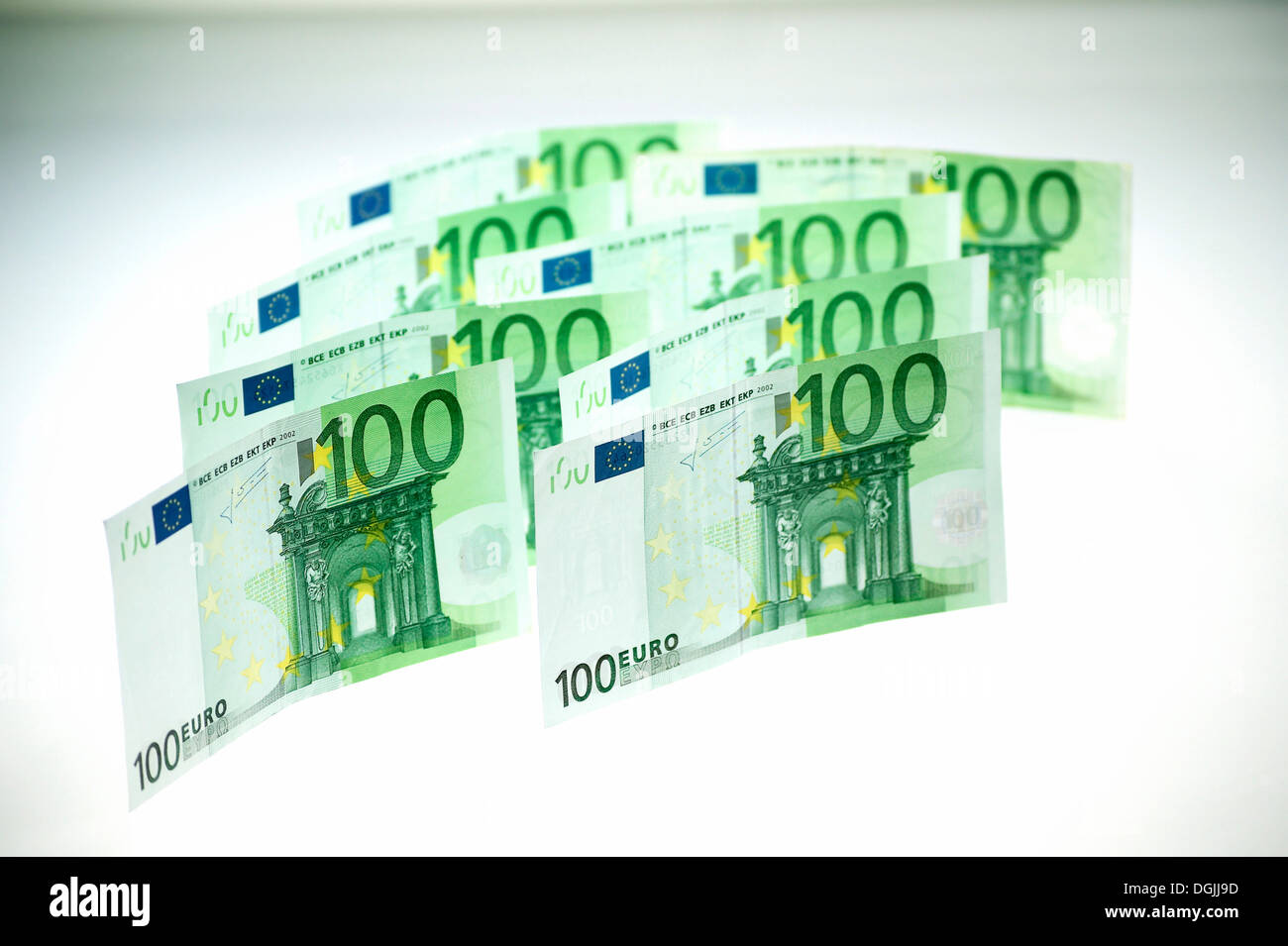 100-billets en euro, Allemagne Banque D'Images
