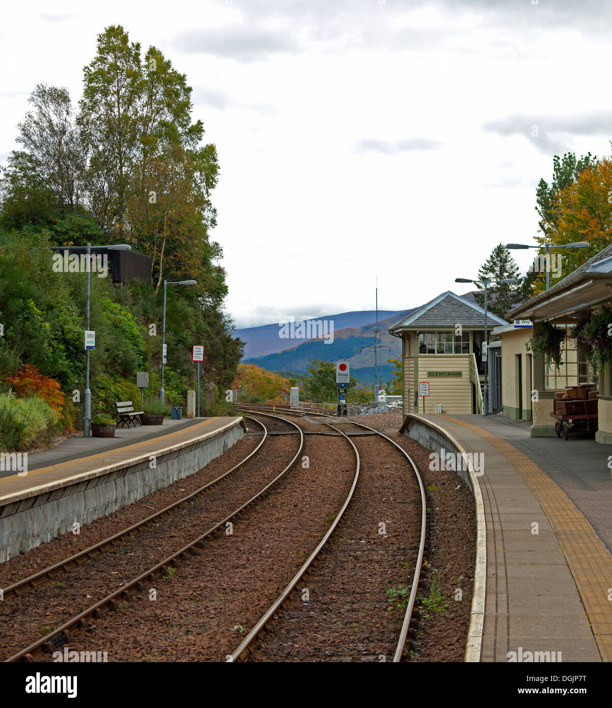 La gare de Glenfinnan West Highland Line Ecosse Lochaber UK Banque D'Images