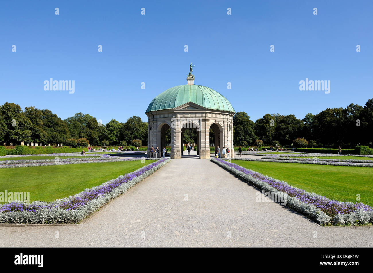 Le temple de Diana, jardin Hofgarten, Munich, Bavière Banque D'Images