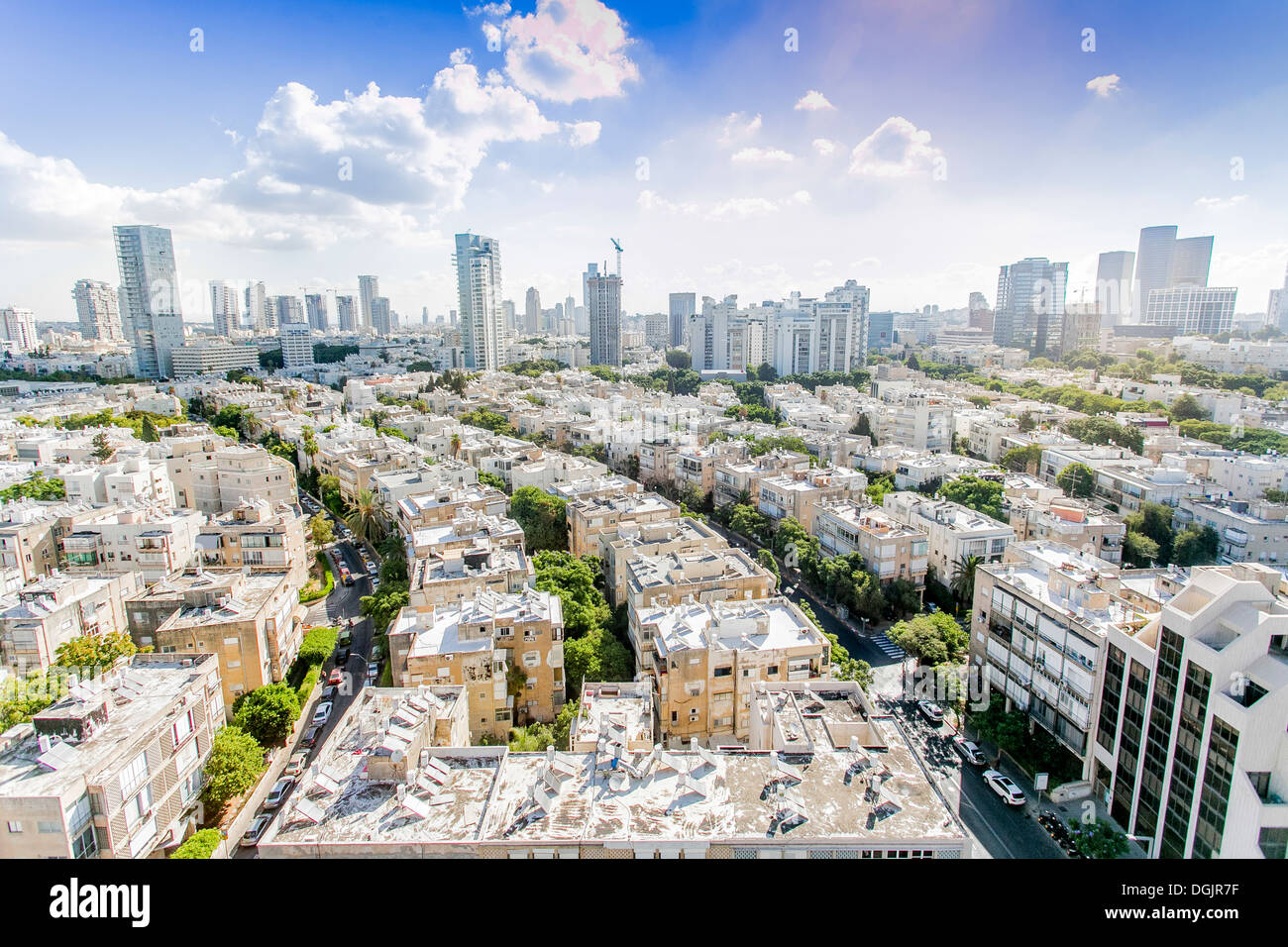 Portrait de toits, Tel Aviv, Israël Banque D'Images
