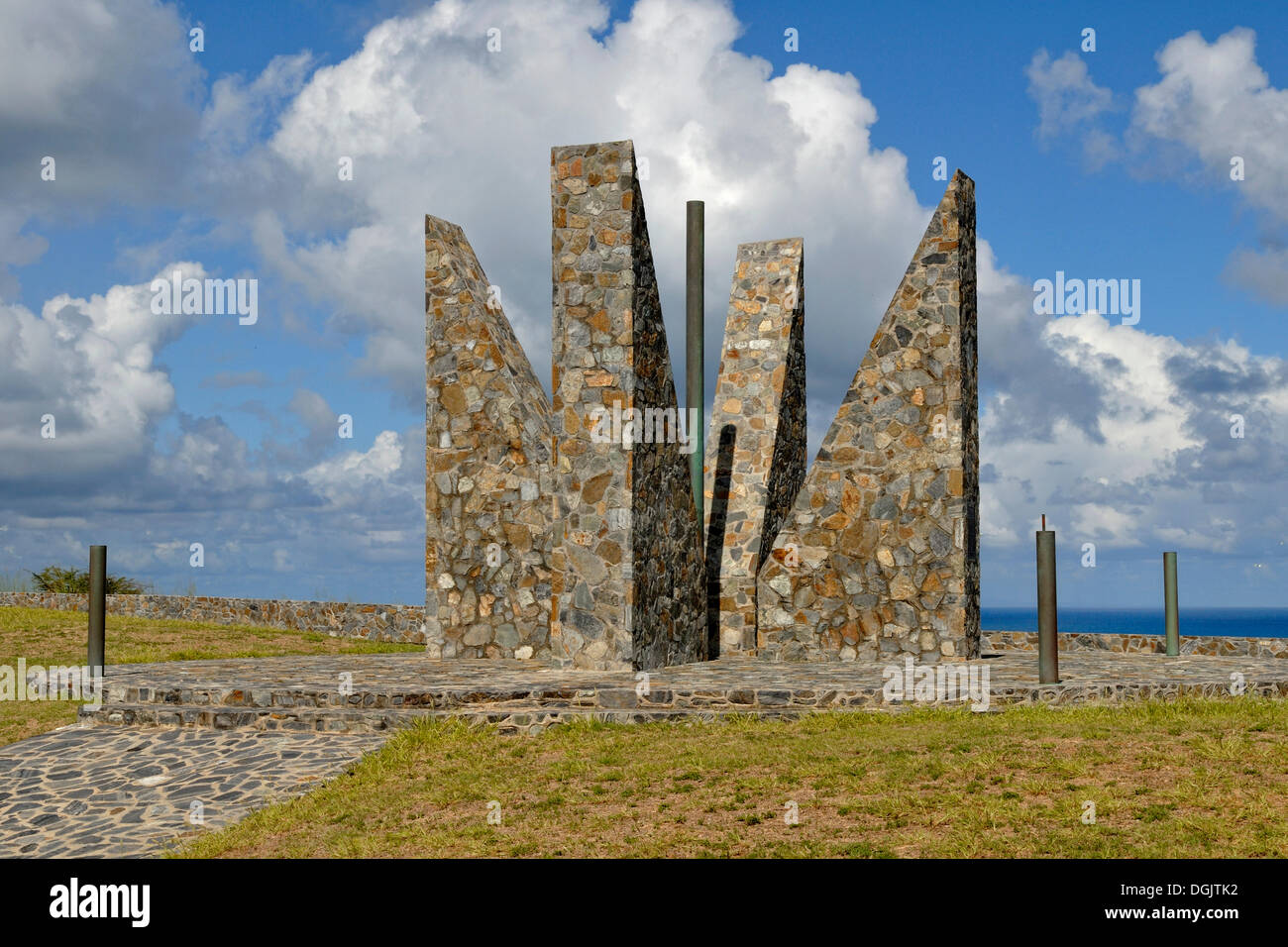 Monument du millénaire, cadran solaire sous la forme de l'Amérique plusieurs MM, 2000, symboliquement, Point Udall Banque D'Images