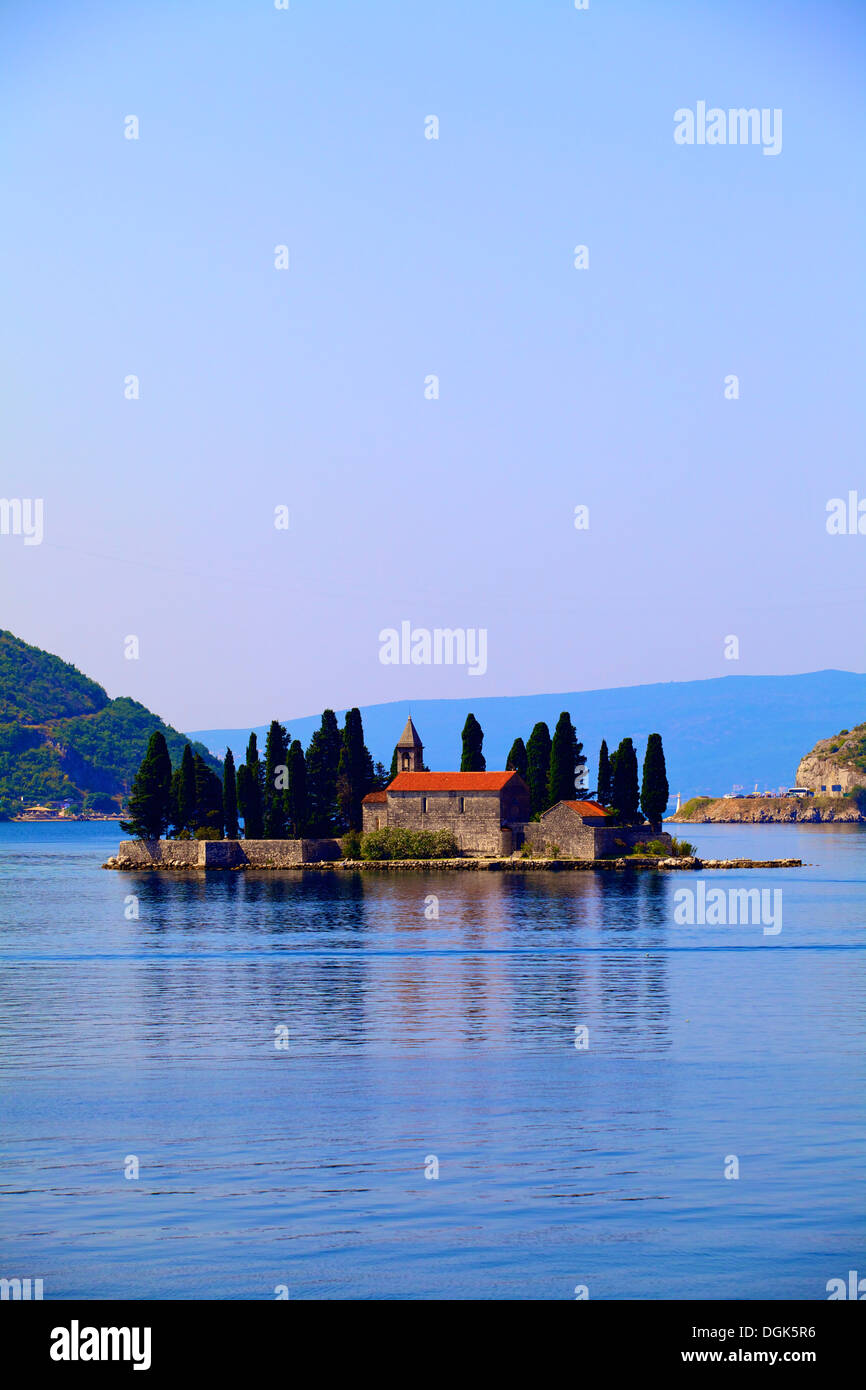 St George's Island, la baie de Kotor, Monténégro Banque D'Images