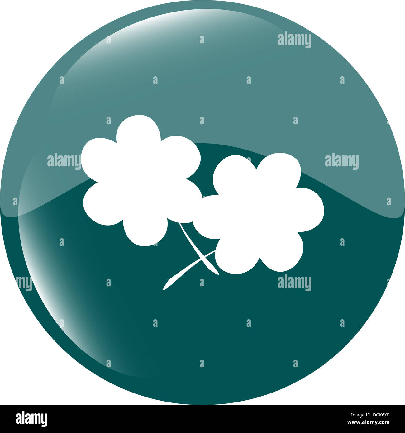 Web App fleur bouton icône brillant Banque D'Images