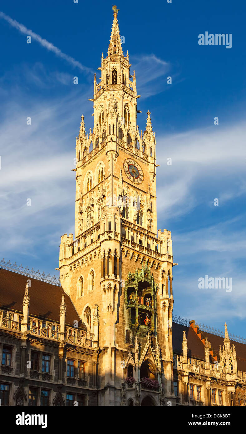 Nouvel hôtel de ville de Munich Banque D'Images