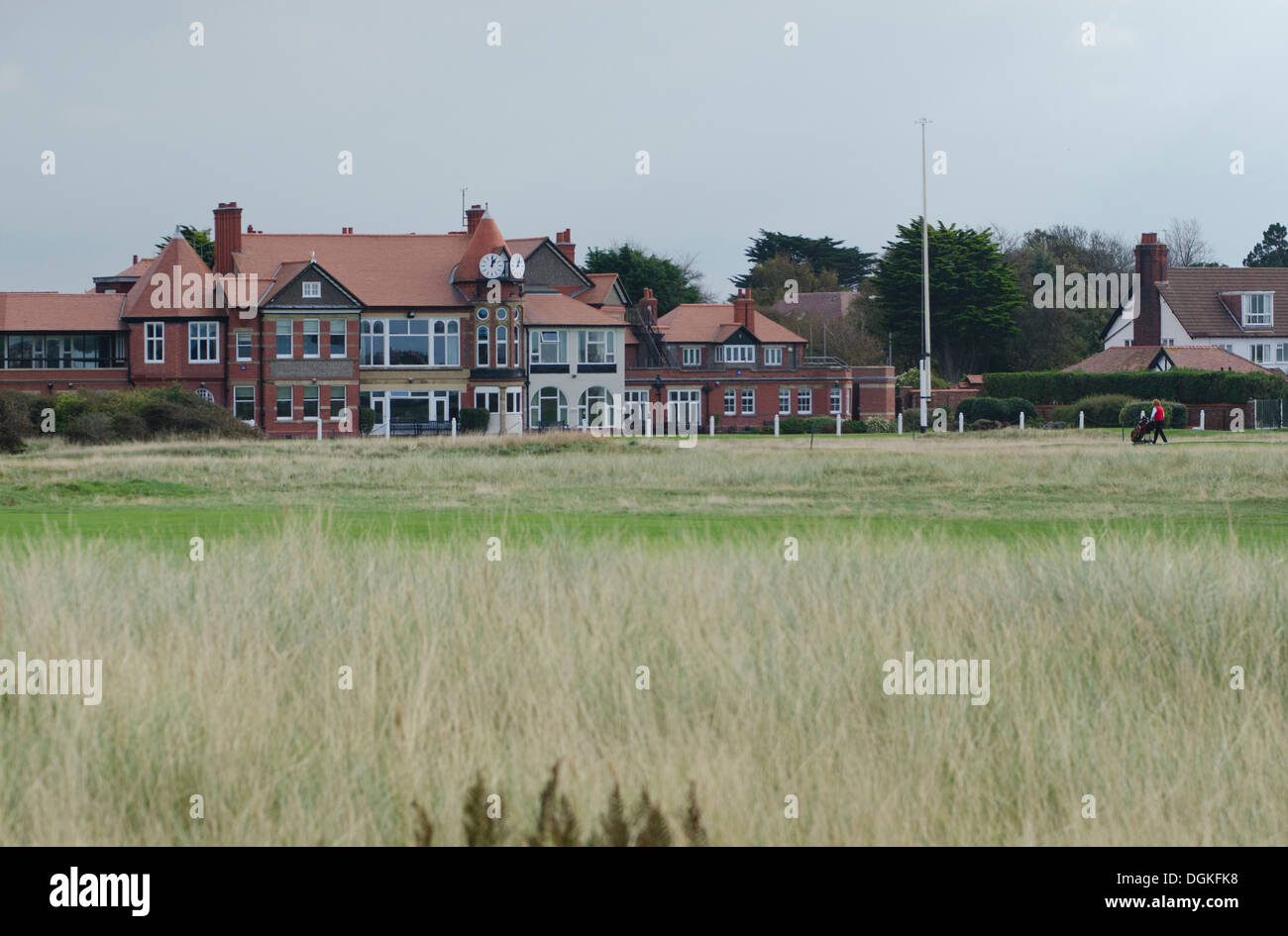 Au pavillon Royal Liverpool Golf Club à Hoylake. La ville de Wirral sera l'hôte du Championnat de Golf Open 2014. Banque D'Images