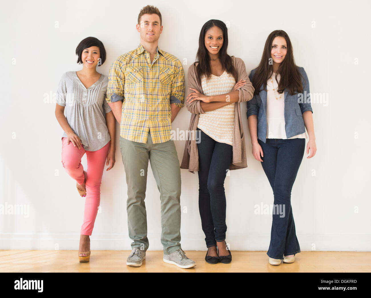 Portrait de quatre jeunes amis Banque D'Images