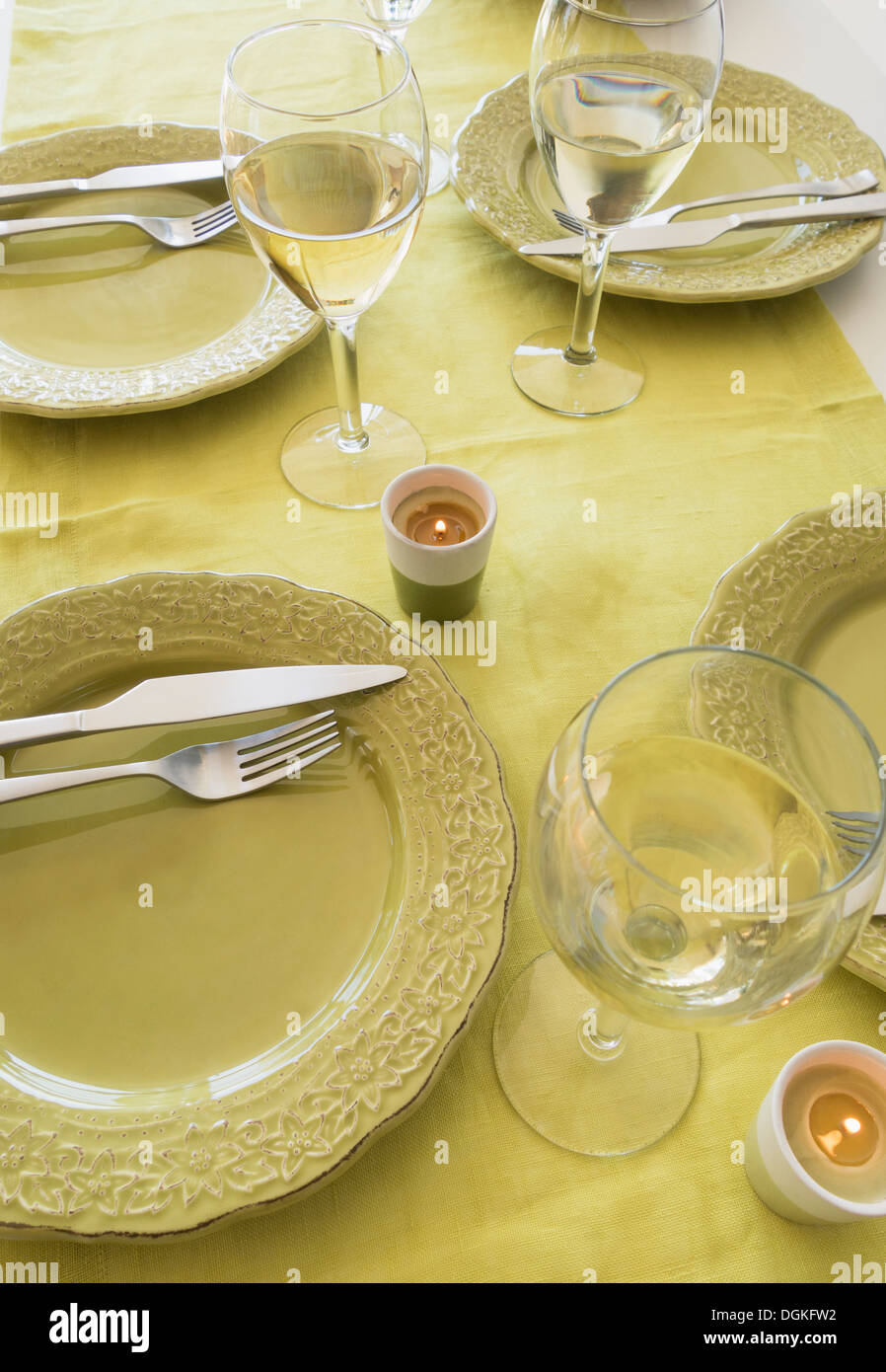Close up of place setting Banque D'Images