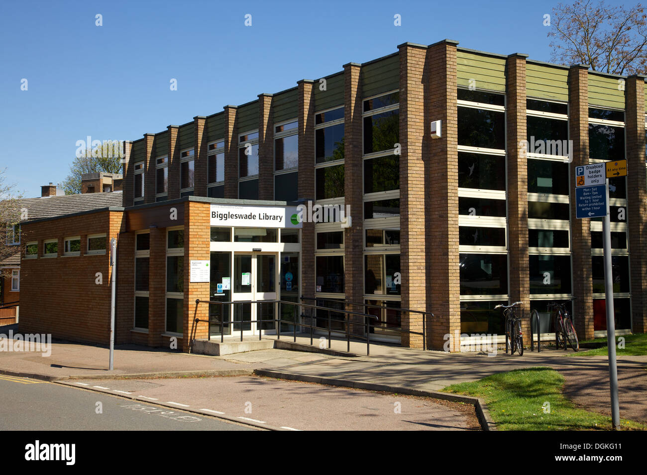 Bibliothèque de Biggleswade, Bedfordshire, Angleterre Banque D'Images