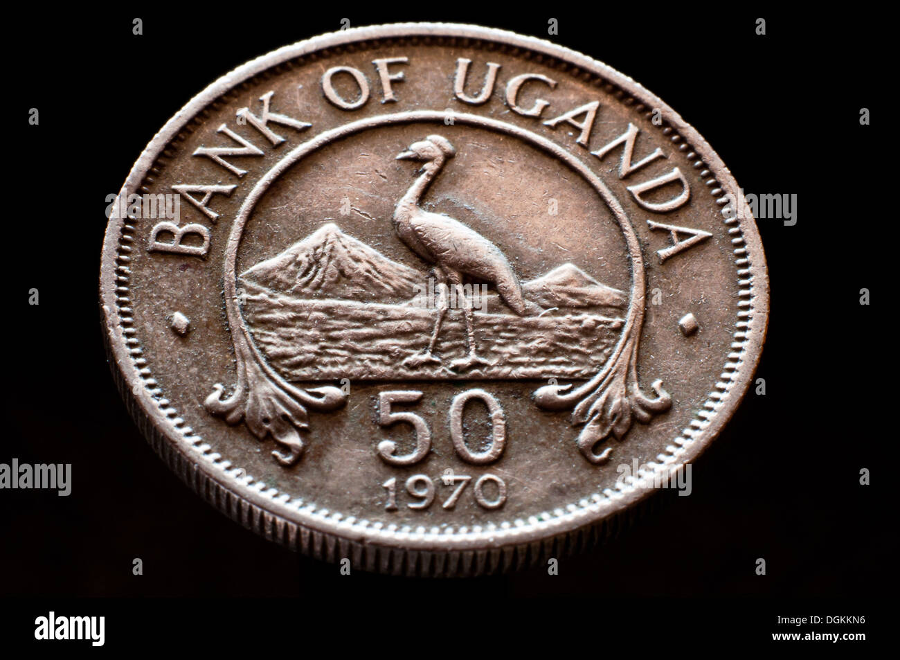 Pièce 50 centimes 1970 Ouganda Banque D'Images