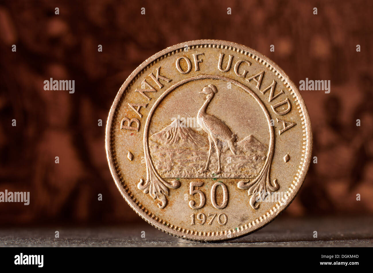 Pièce 50 centimes 1970 Ouganda Banque D'Images