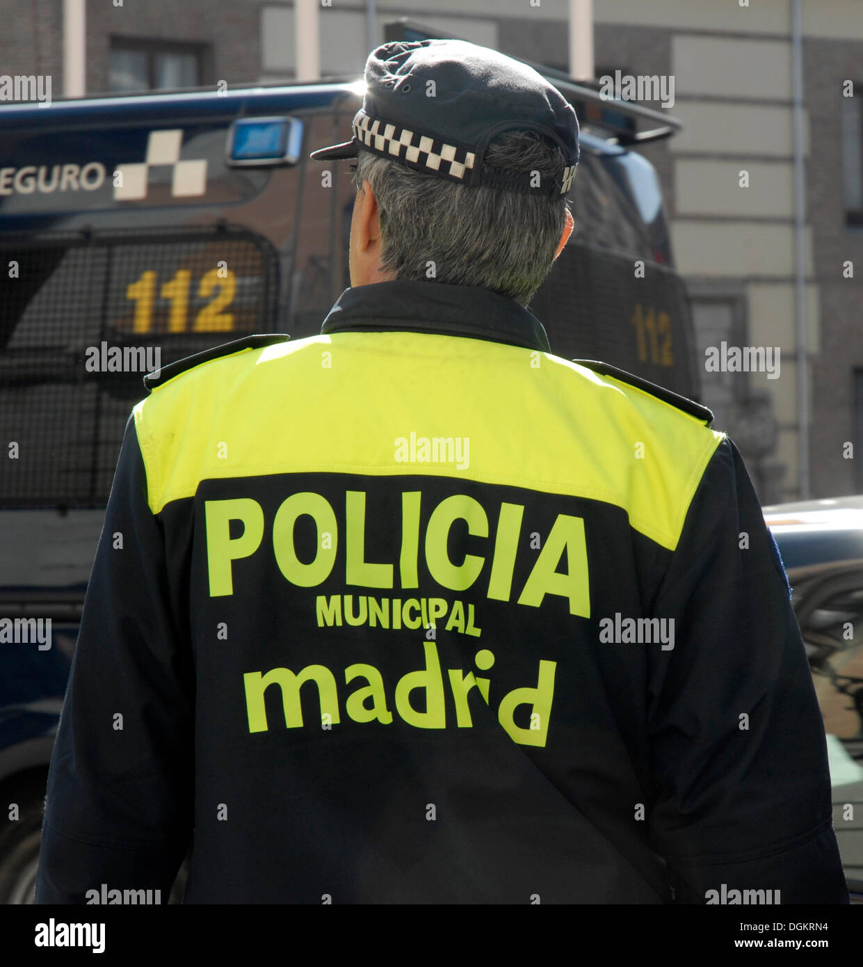 Responsable de la Police à Madrid, Espagne, Europe Banque D'Images