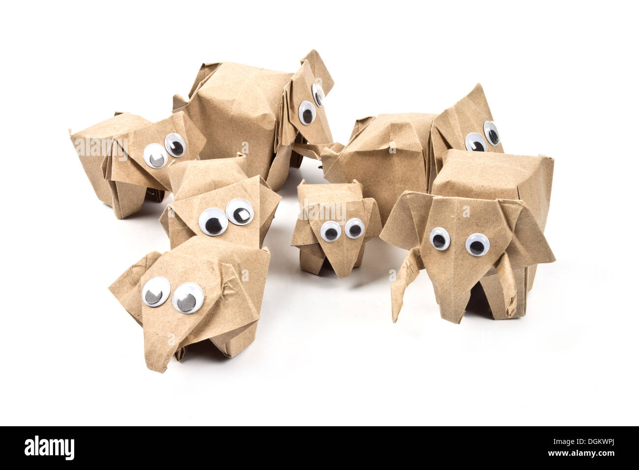 Recycler le papier d'origami Banque D'Images