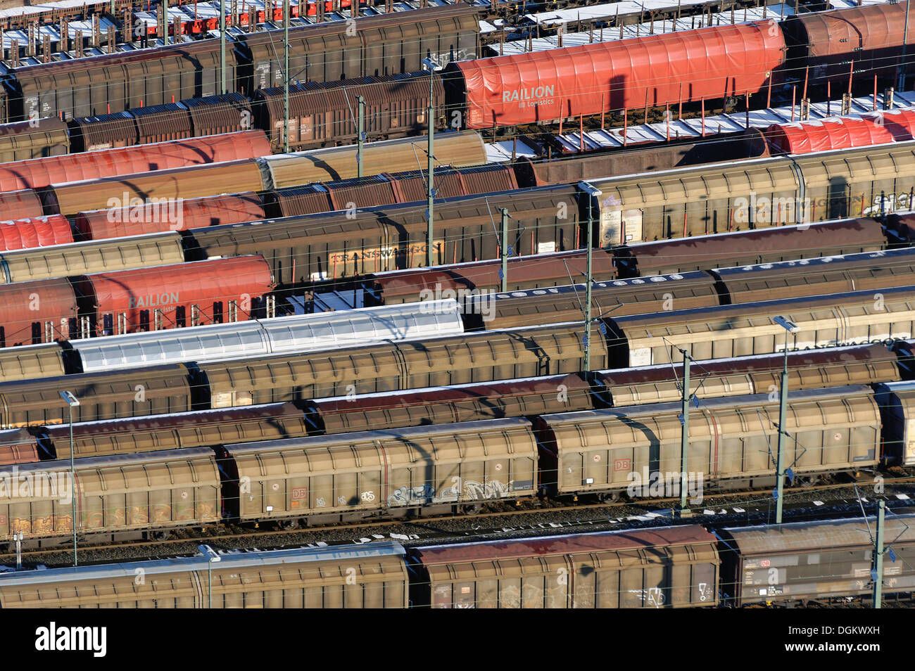 Gare de triage ou de triage, Maschen, Maschen, Basse-Saxe, Allemagne Banque D'Images