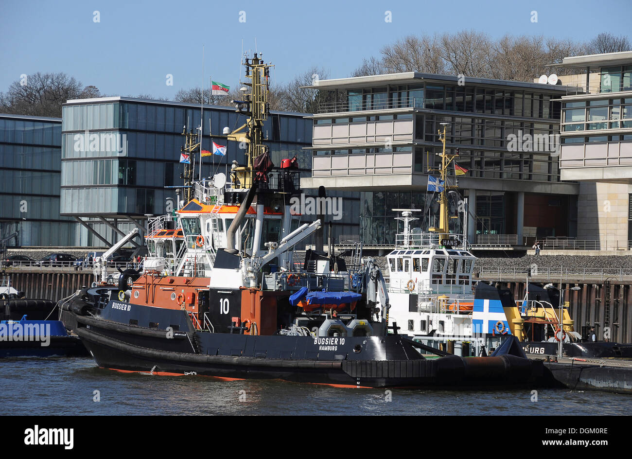 Les remorqueurs dans le port de Hambourg, Altona, Hambourg Banque D'Images