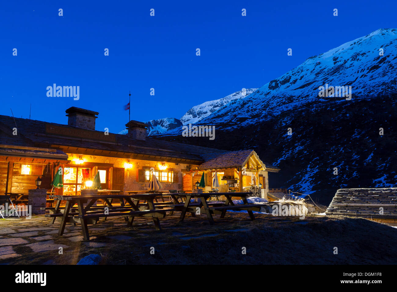 Refuge Roc de la pêche, Parc National de la Vanoise, France, Europe Banque D'Images