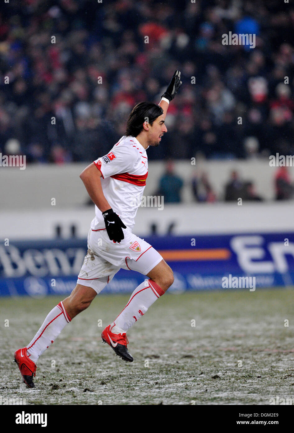 Sami Khedira, le VfB Stuttgart, la célébration de but Banque D'Images