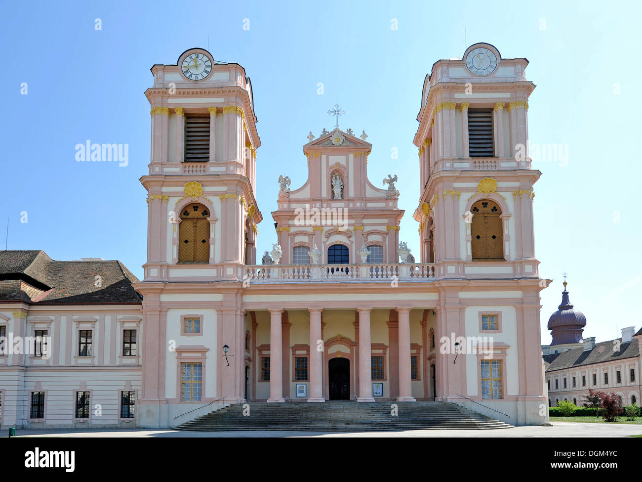 Deux tours de façade, Goettweiger Goettweig Abbey Berg, Site du patrimoine mondial de l'Wachau, Basse Autriche, Autriche, Europe Banque D'Images