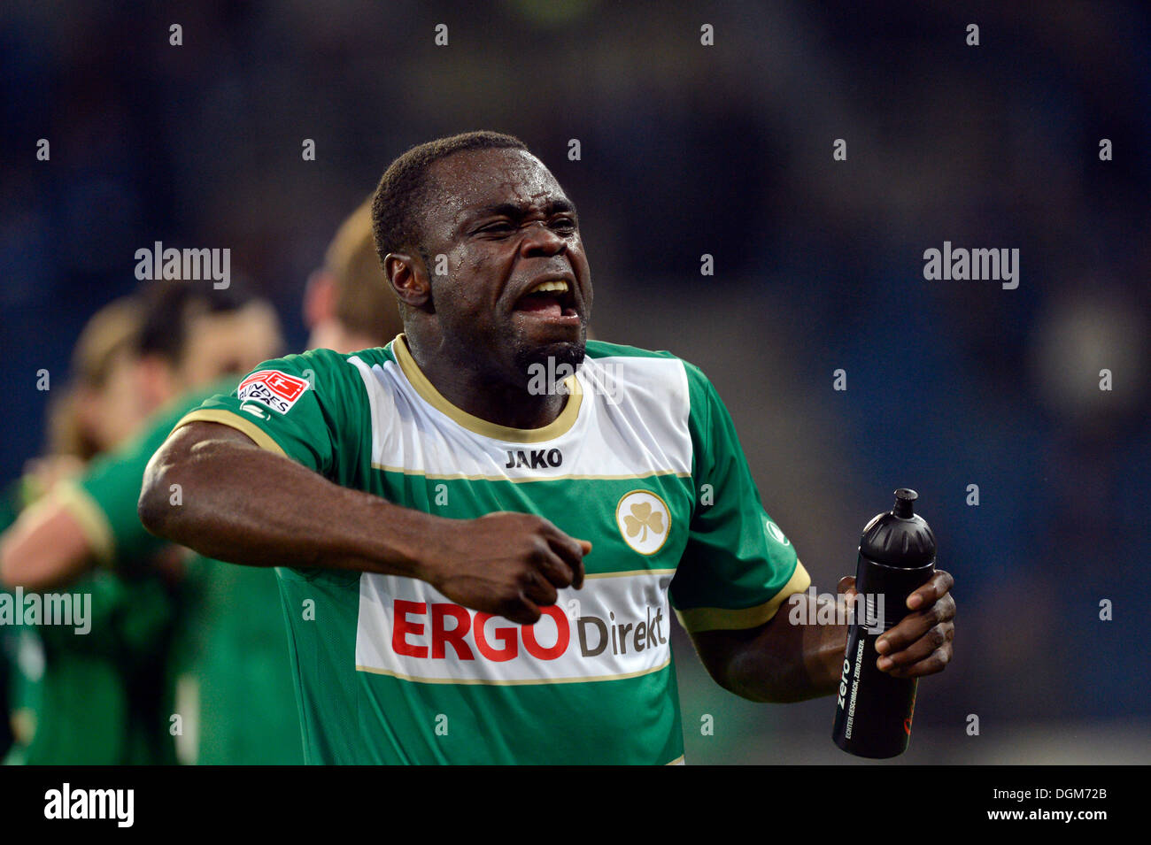 Gerald Asamoah, Greuther Furth Cantón, acclamations, Wirsol Sinsheim-Hoffenheim, Rhein-Neckar-Arena, Bade-Wurtemberg Banque D'Images