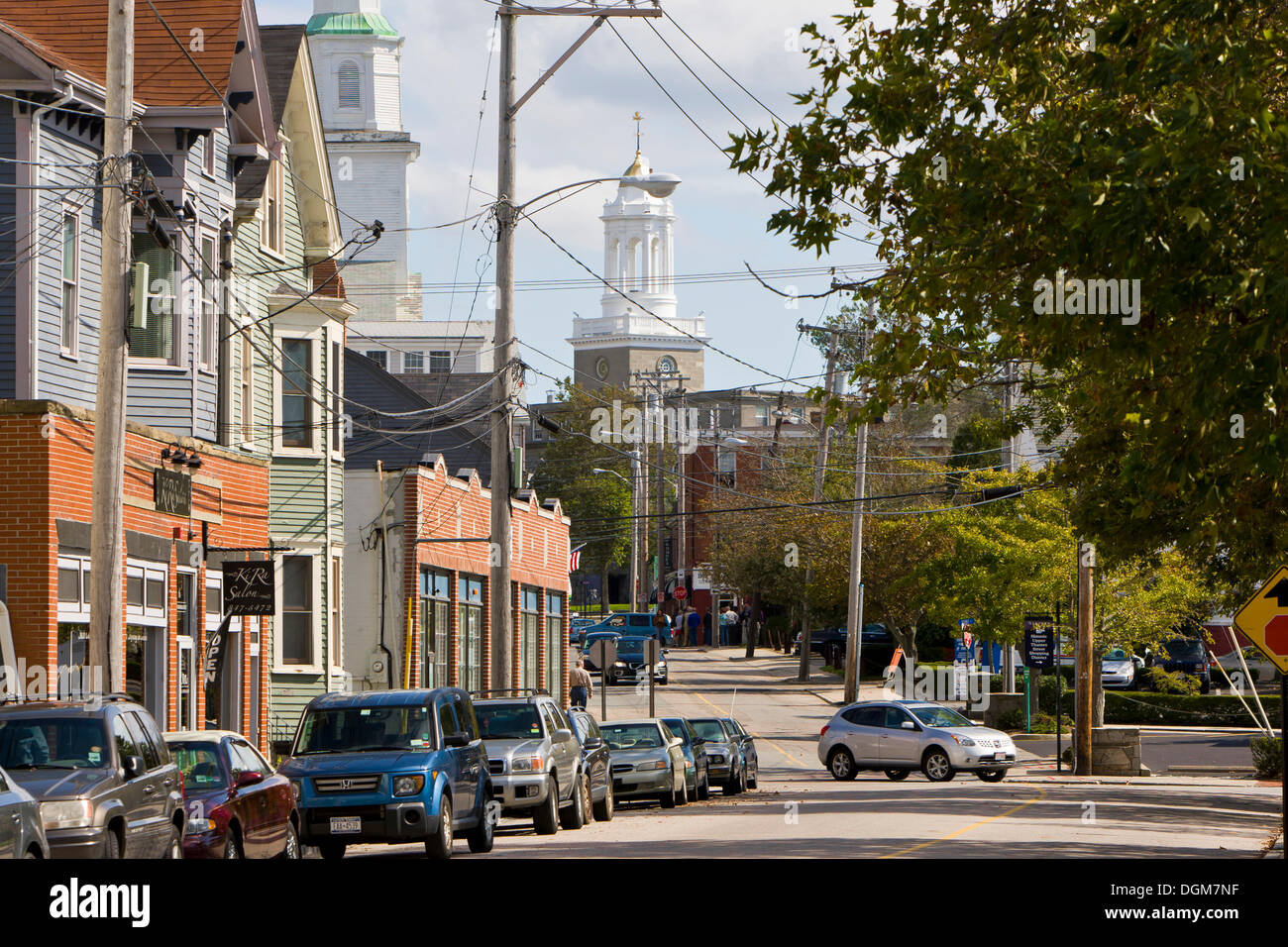 Street à Newport, Rhode Island, New England, usa Banque D'Images