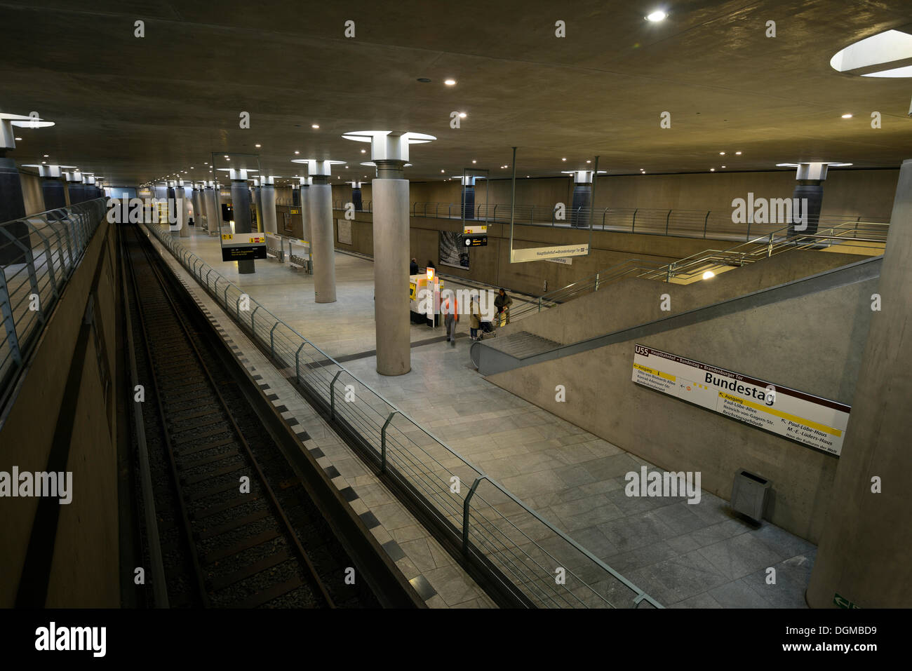 Bundestag de la station de métro de la nouvelle Kanzler-U-Bahn U55, Berlin Banque D'Images