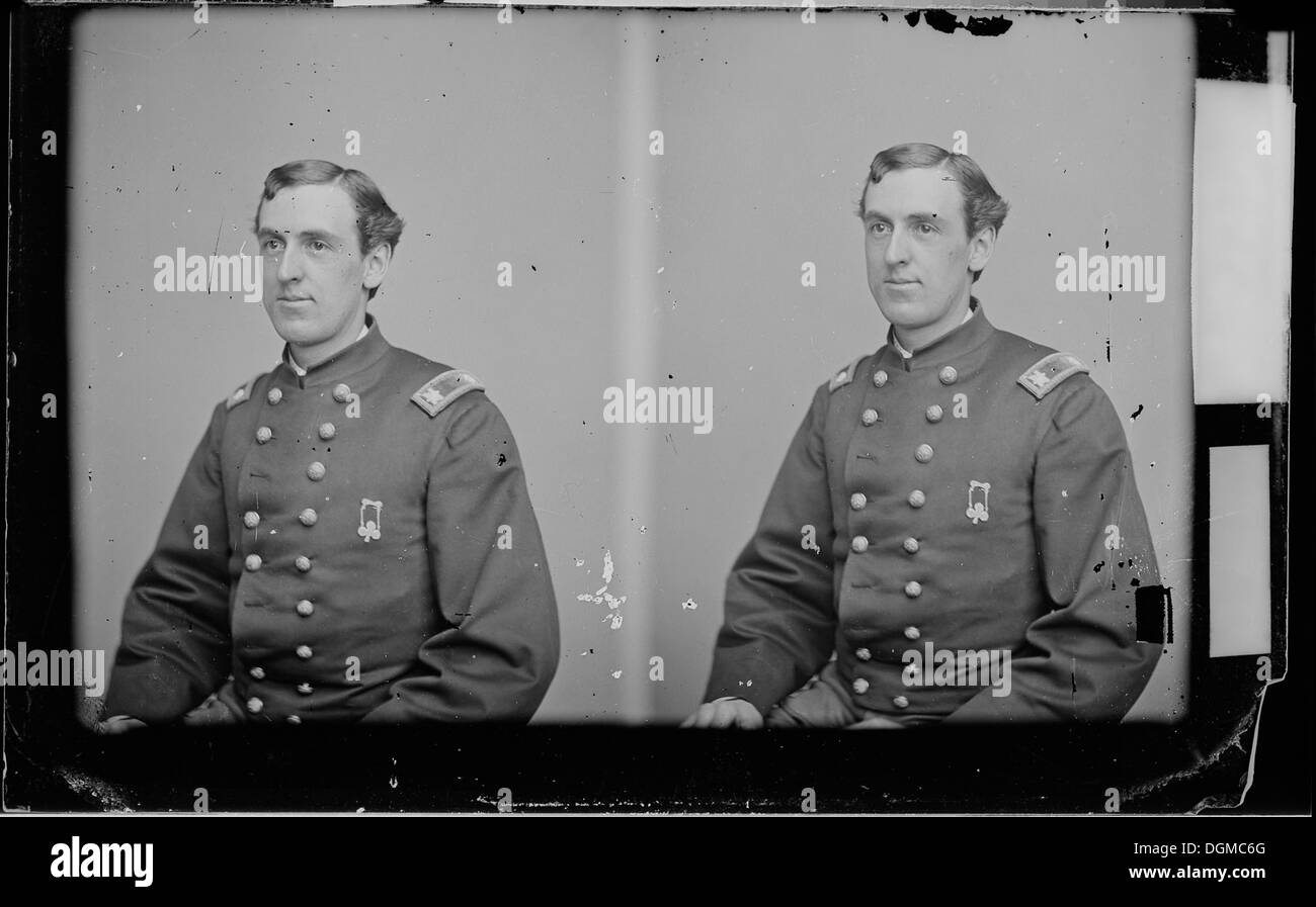 Lieutenant-colonel Joseph B. Curtis du 4th Rhode Island Regiment, une figure importante de l'histoire militaire, connu pour son service pendant la guerre de Sécession. Banque D'Images