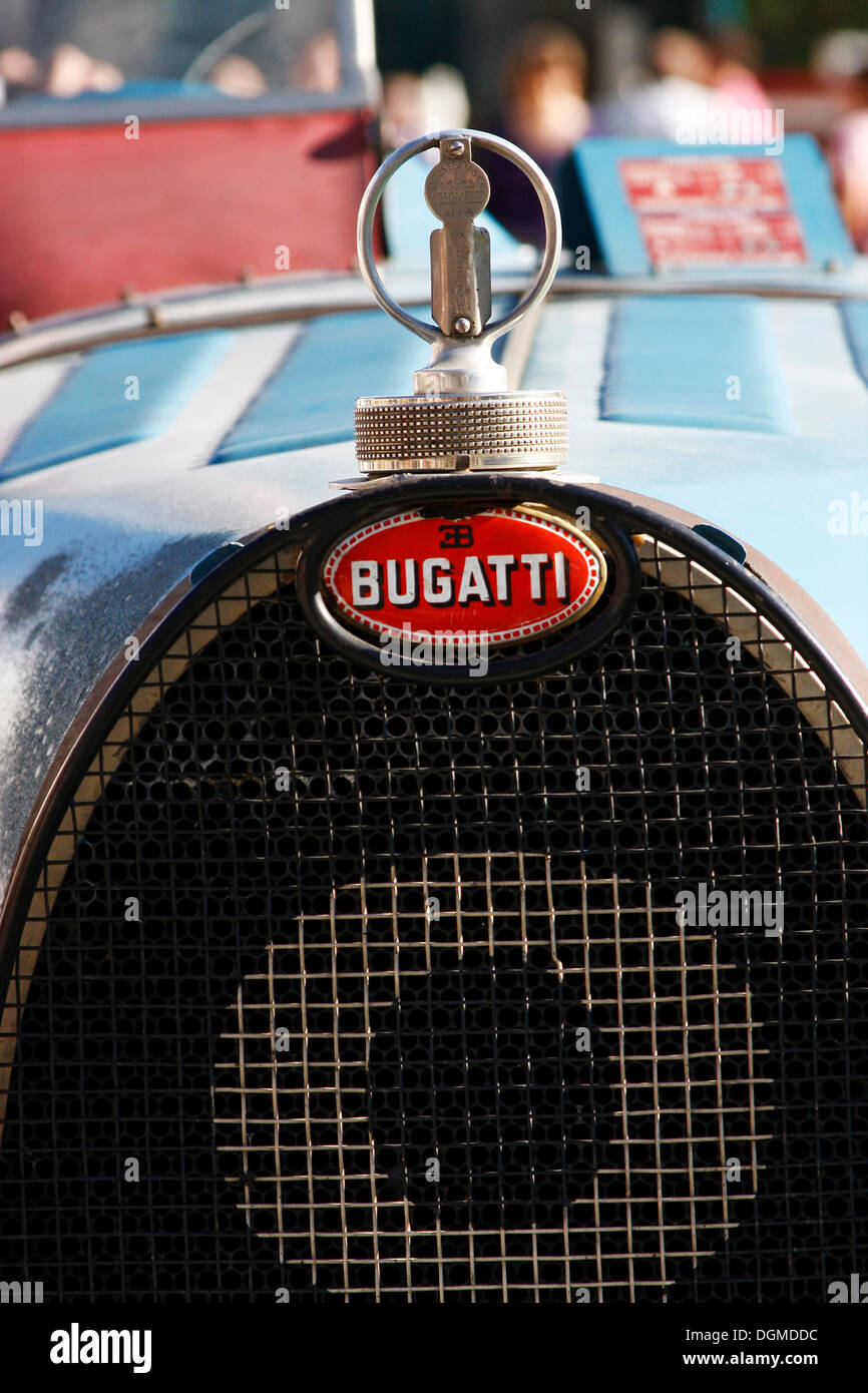Capot d'une Bugatti 35B, construit en 1926, l'Adly Bergpreis 2009 Rallye Montagne, Kassel, Hesse Banque D'Images