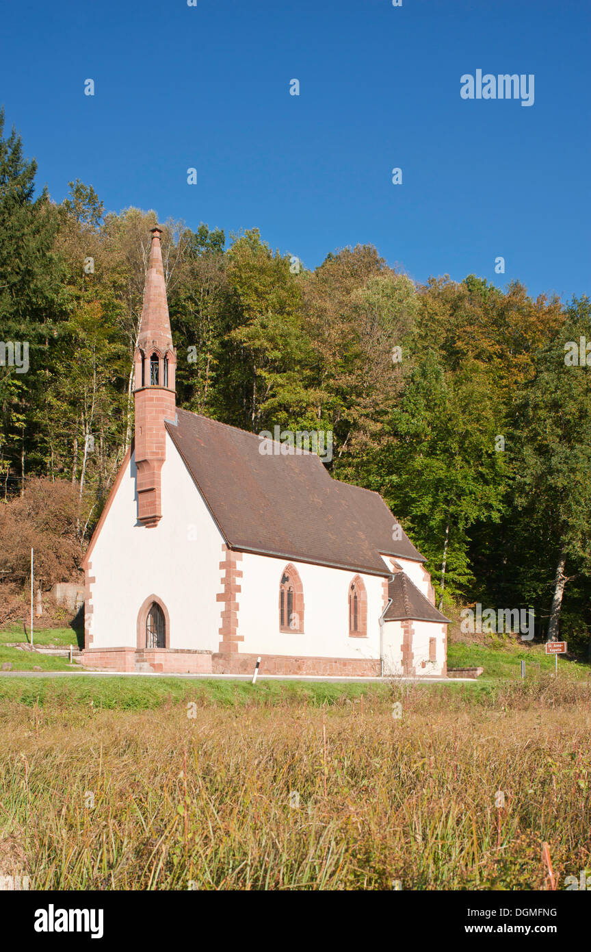 La chapelle Ste Anne, Niederschlettenbach, Forêt du Palatinat, Palatinat, Rhénanie-Palatinat Banque D'Images