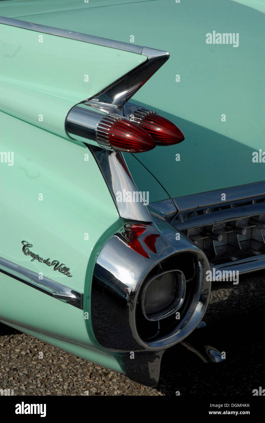 Arrière d'une Cadillac Coupe Deville 1959 Banque D'Images