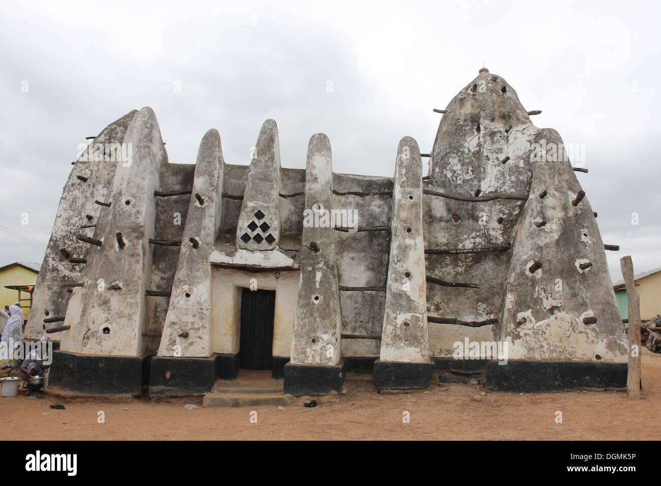 Mosquée de Bole, Ghana - Construit avec un style architectural soudanais datant du 17e siècle Banque D'Images