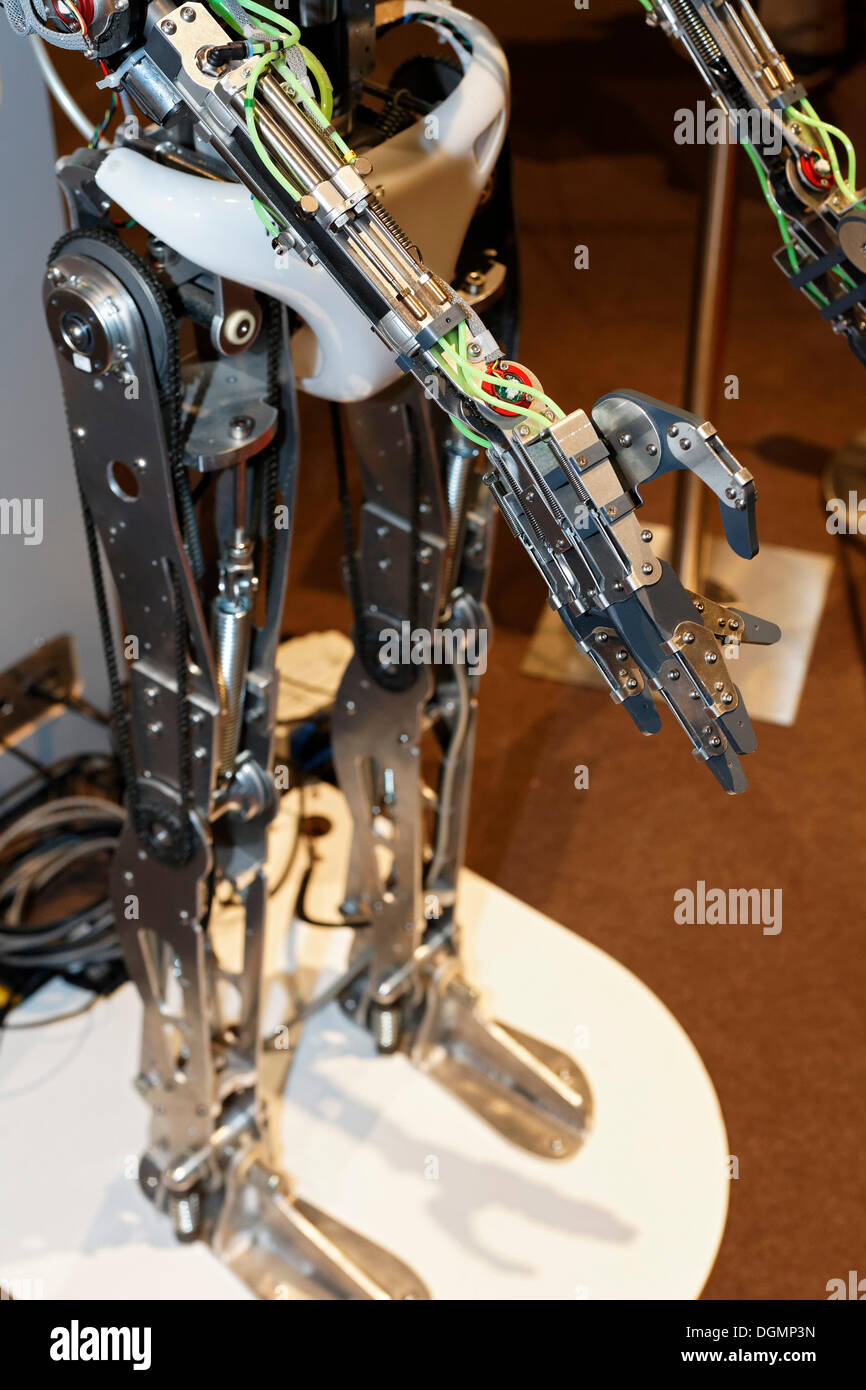 Les membres de l'acier d'RoboThesbian, un robot humanoïde Conçu par IdeenPark Arts, 2012, une conférence au sommet de la technologie et de l'éducation Banque D'Images