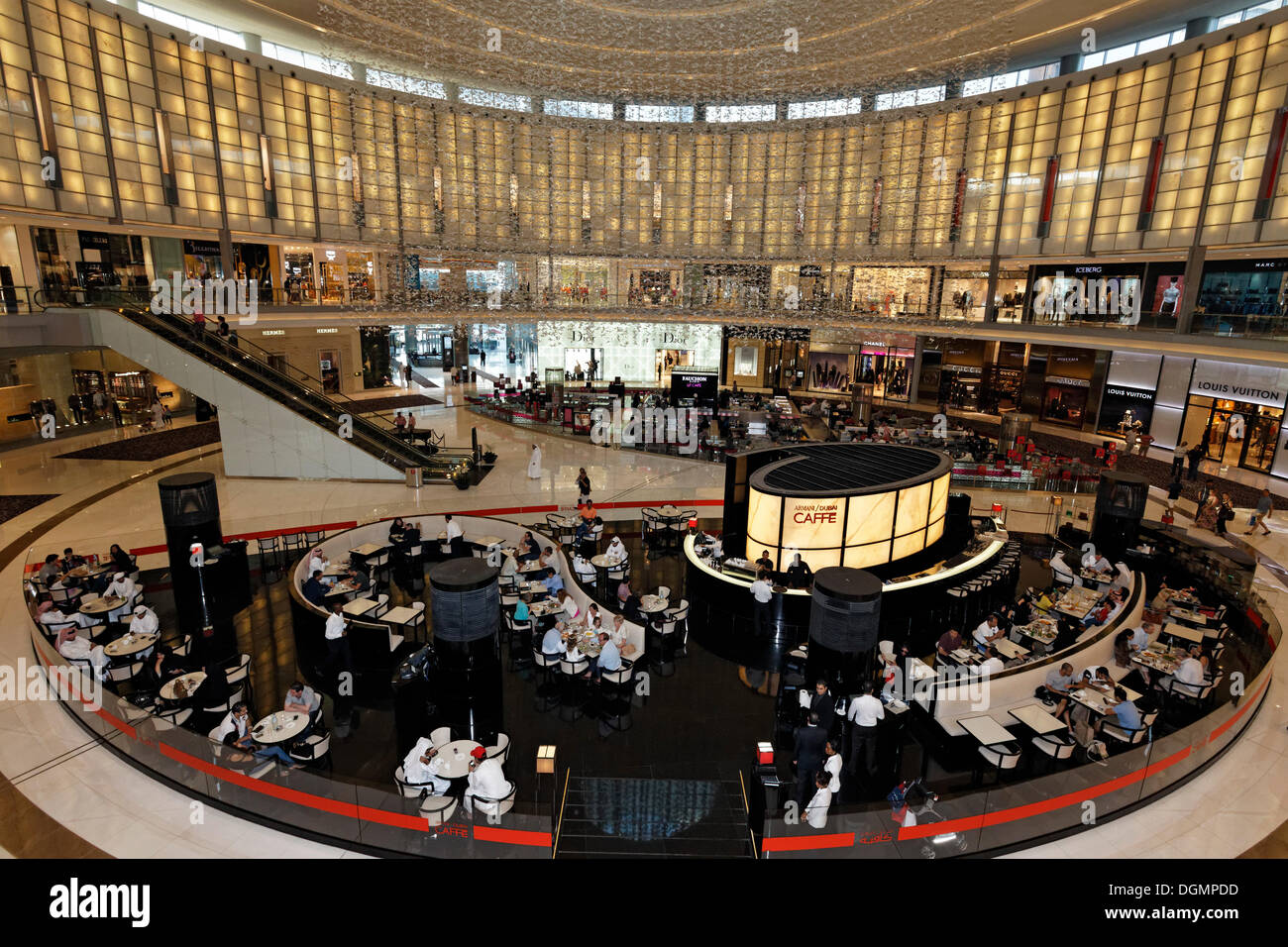 Café Armani à Dubaï Mall shopping center, Émirats arabes unis, au Moyen-Orient, en Asie Banque D'Images