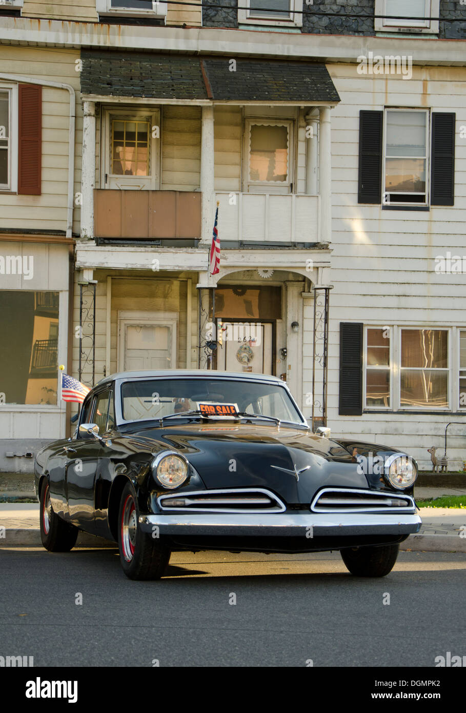 Une Studebaker Commander depuis les années 50 sur l'affichage lors d'un historique classique car show dans le New Jersey, USA. Banque D'Images