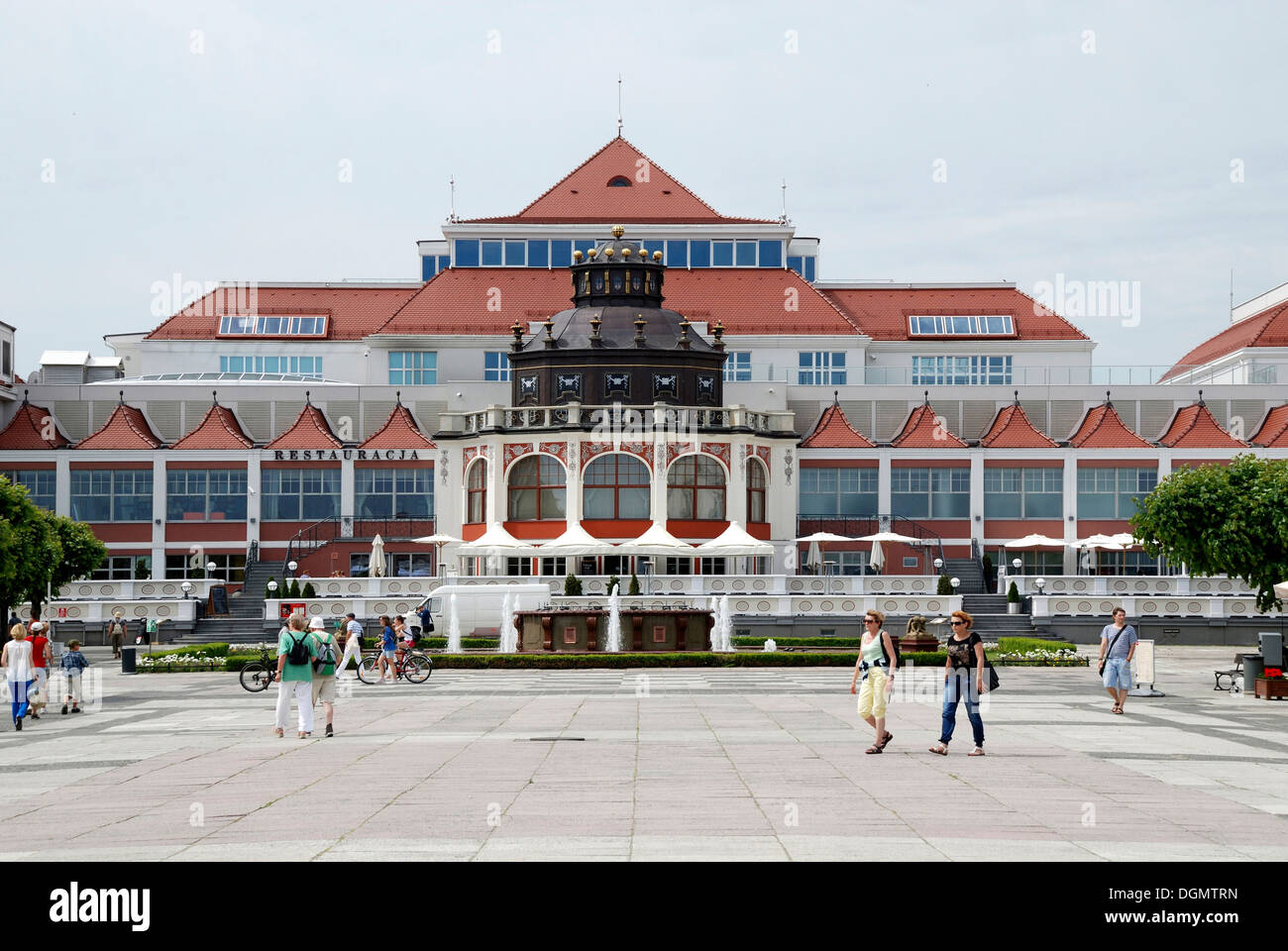 Maison thermale dans la station baltique polonaise de Sopot. Banque D'Images