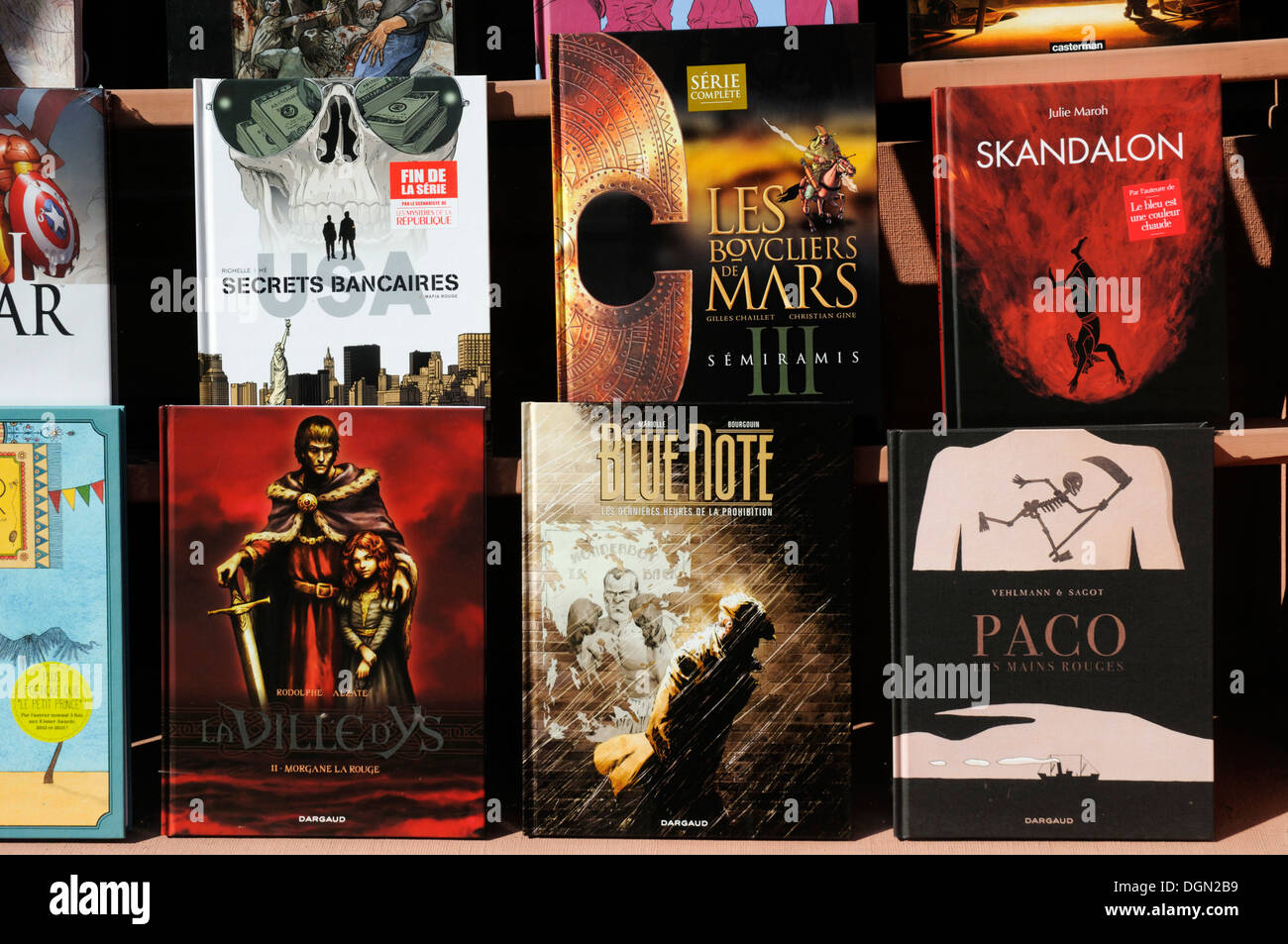 Le français des romans graphiques Banque D'Images