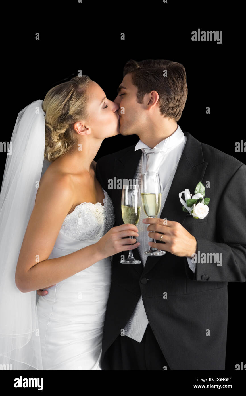 Joli couple kissing Banque D'Images